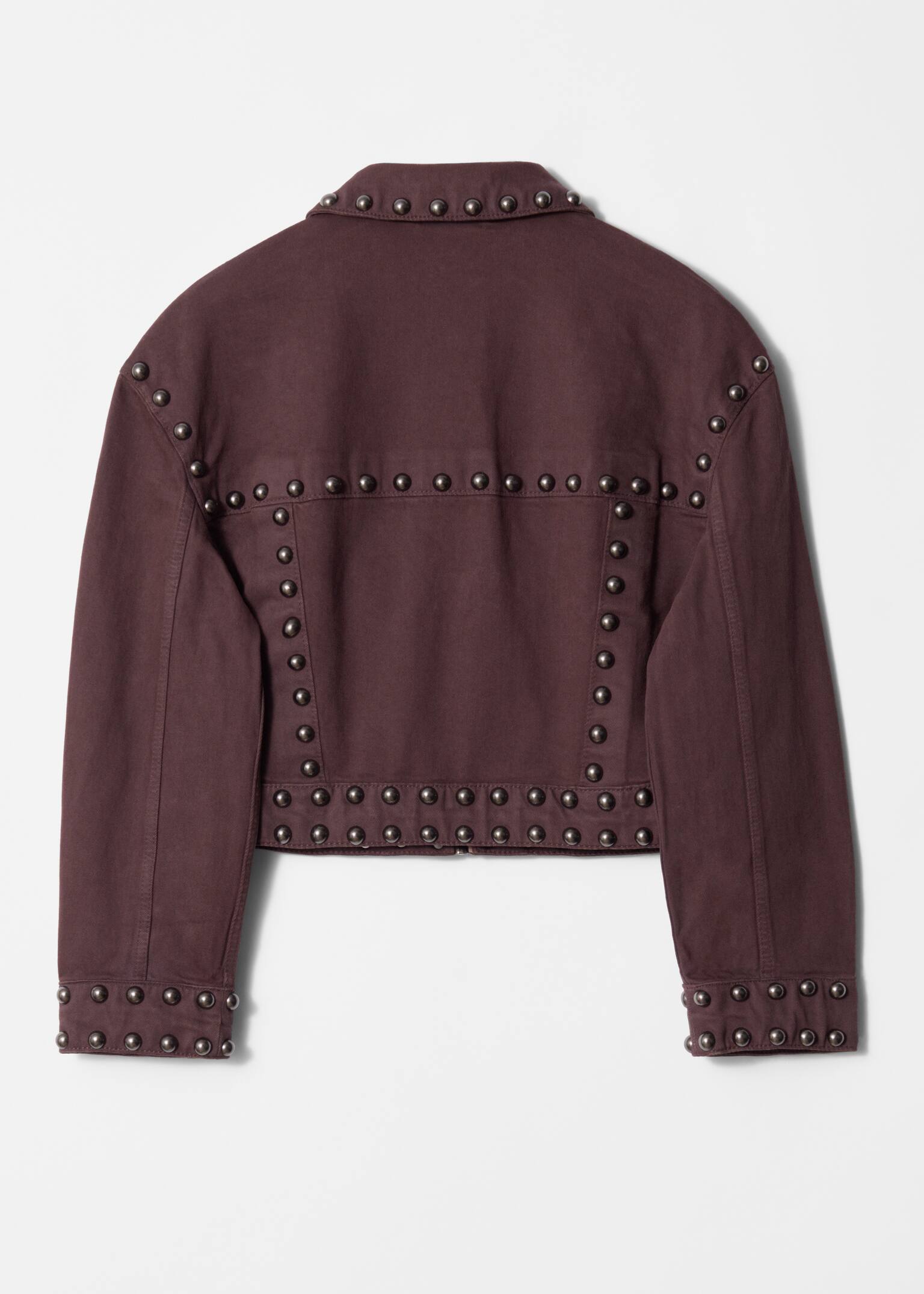 Jacke mit Nieten - Dunkelbraun