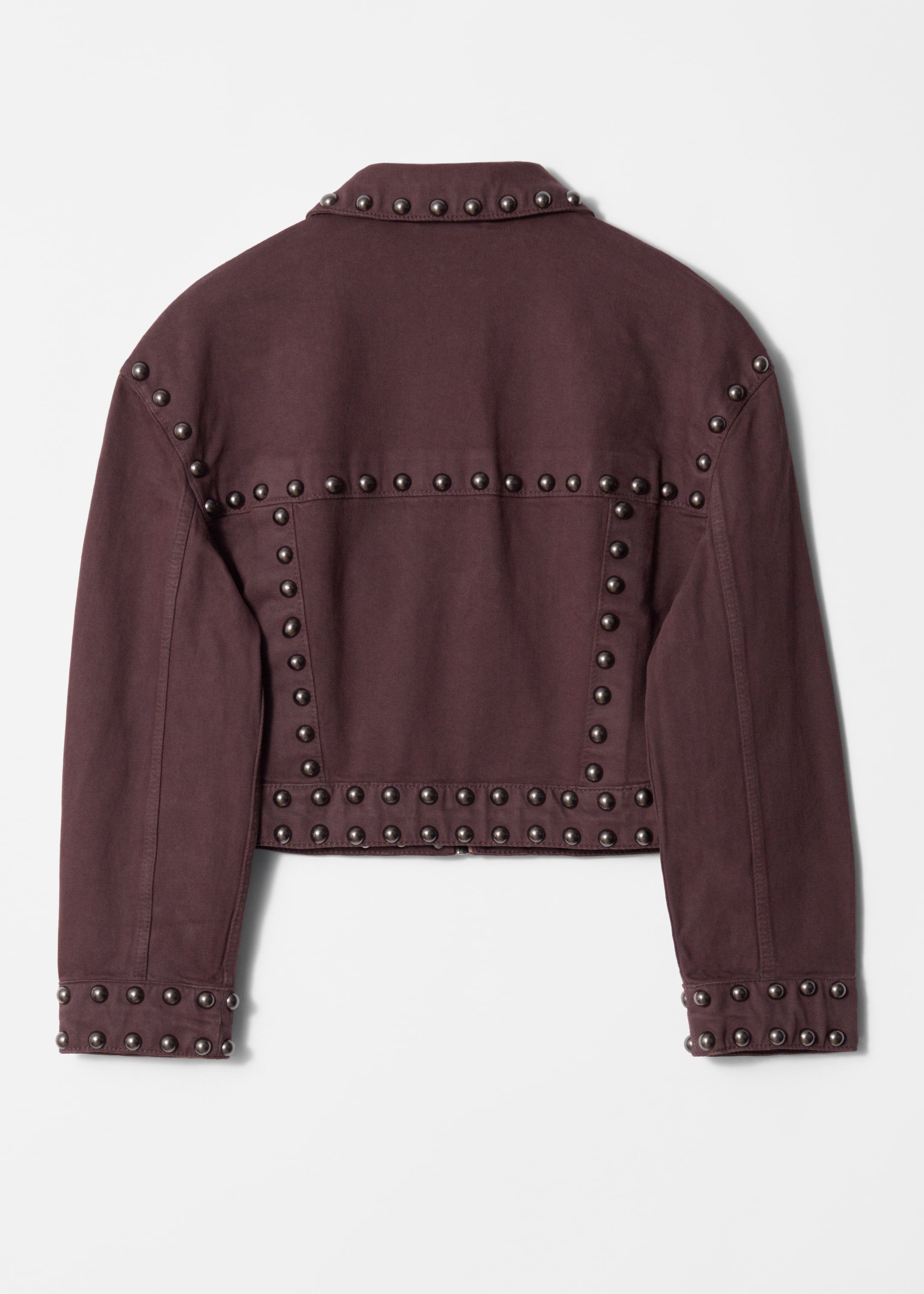 Visa större bild: Jacka med nitar - Mörkbrun - DAM | H&M FI 7