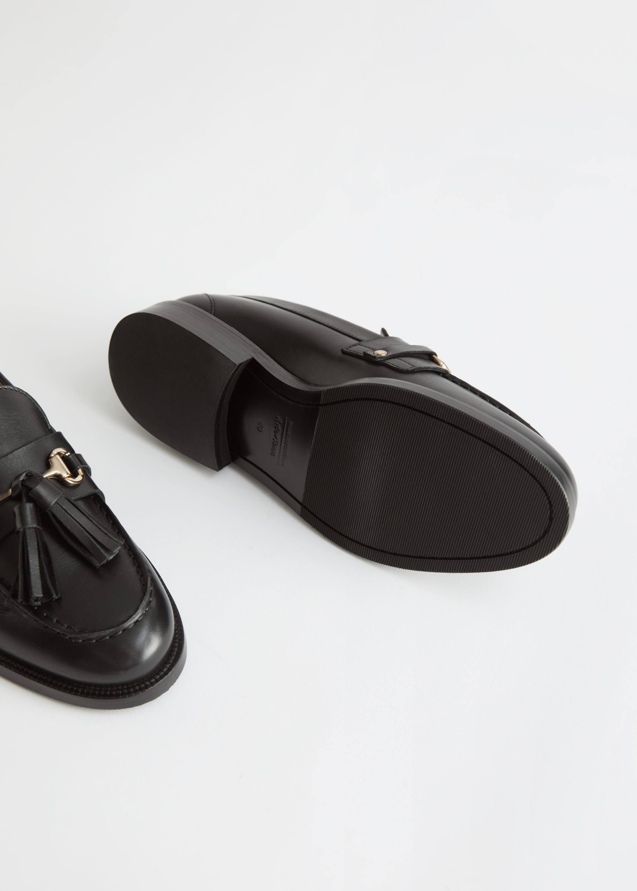 Image of Leather Tassel Loafers