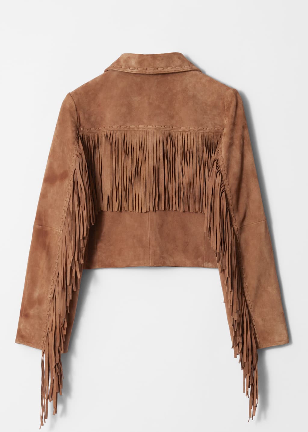 Image of Fringe Suede Jacket