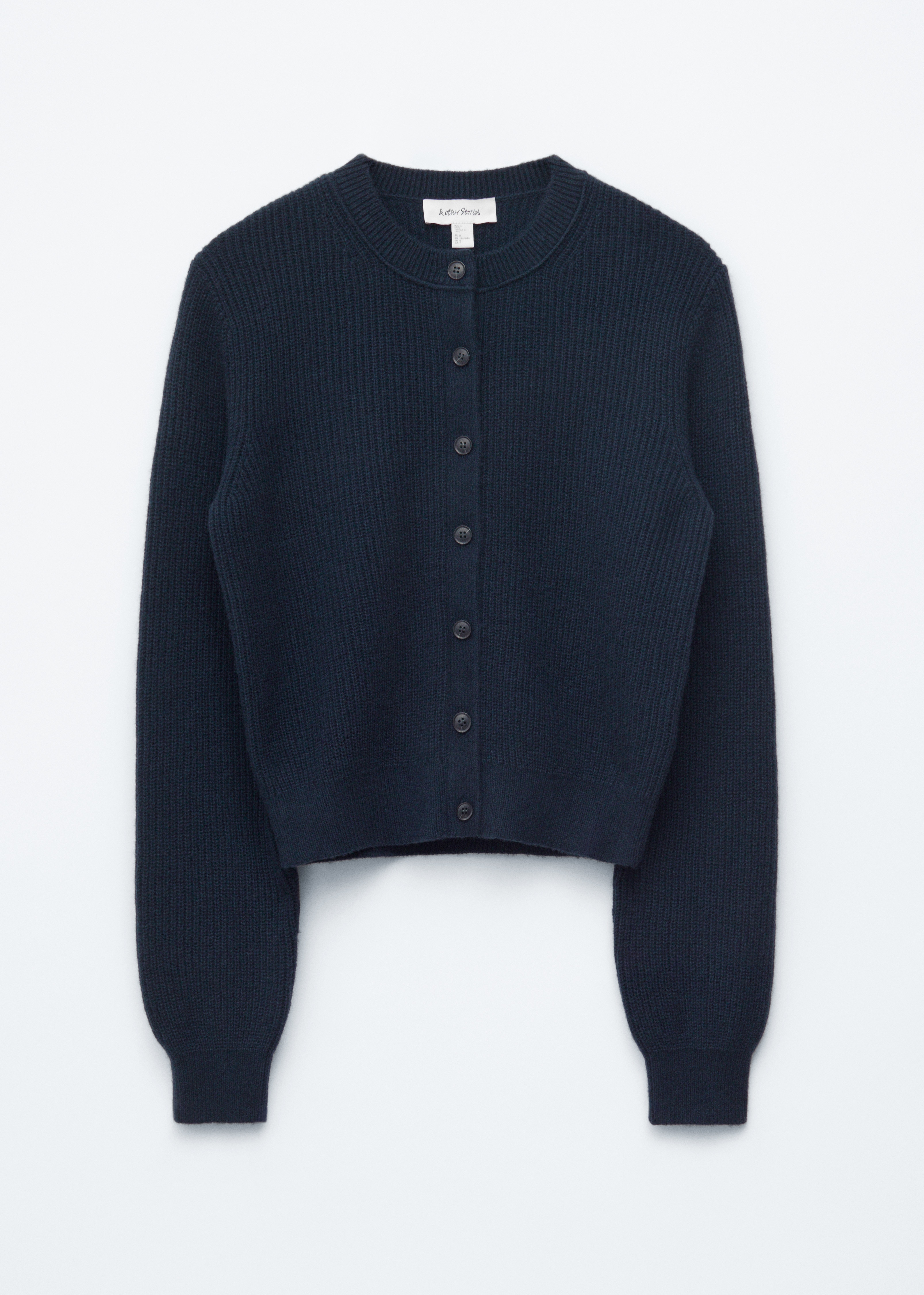 bordás kötött kardigán - Tengerészkék/Szürke melange/Zöld