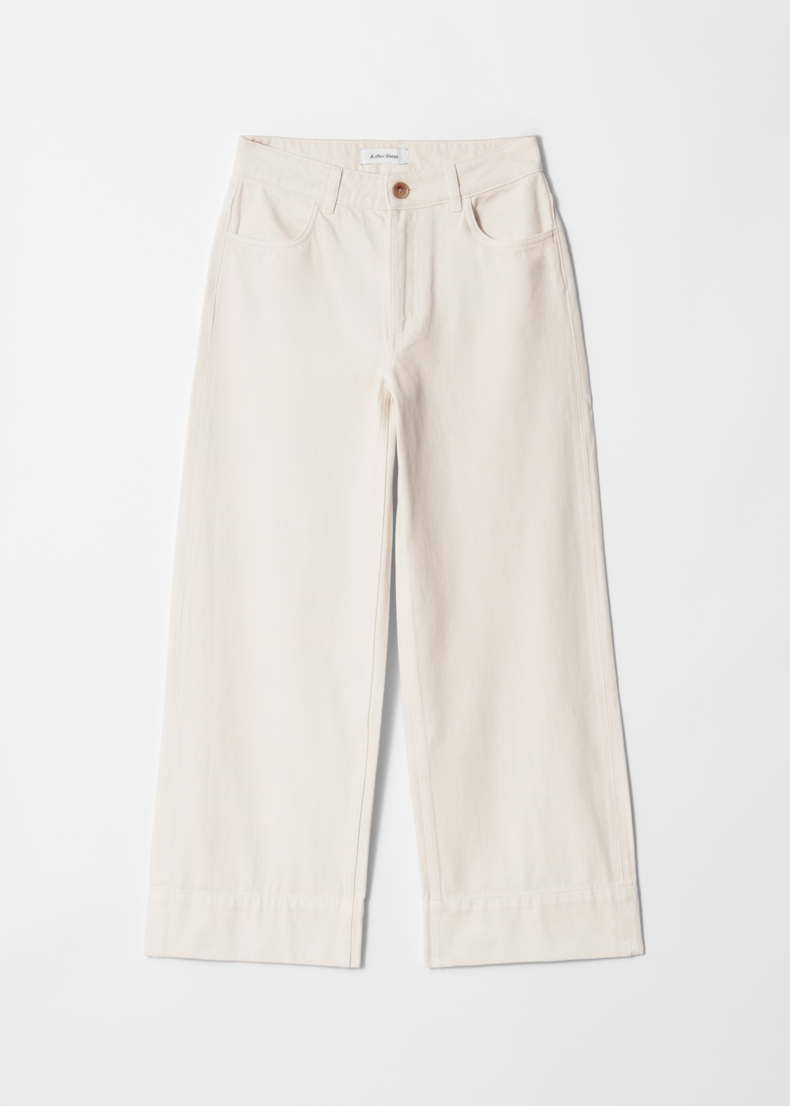 Ίσια Κοντά Τζιν - Κρέμ/Μαύρο