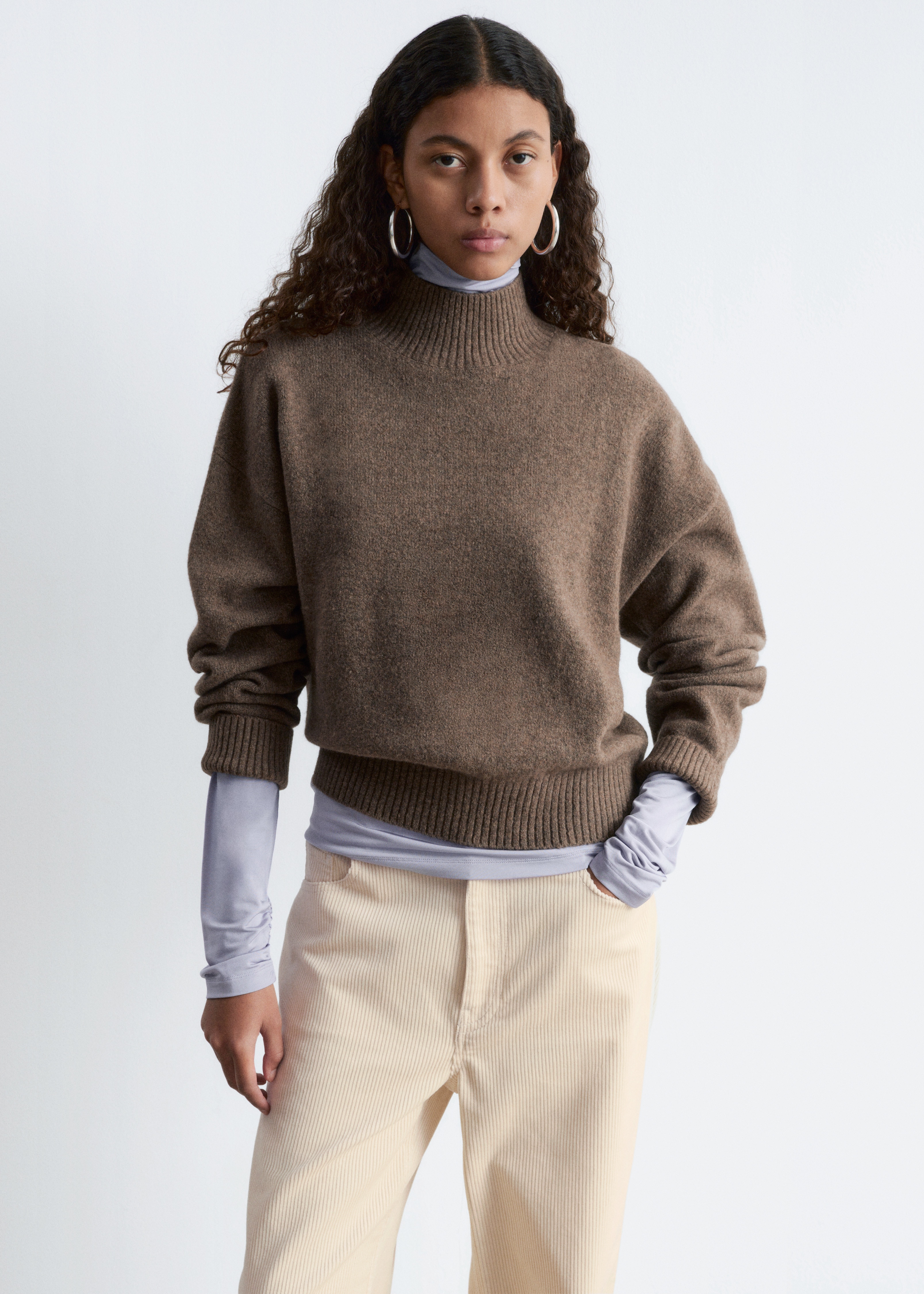 Turtleneck Jumper - Dark Mole/Black/Burgundy/Bright Blue/Dark Beige/Pink