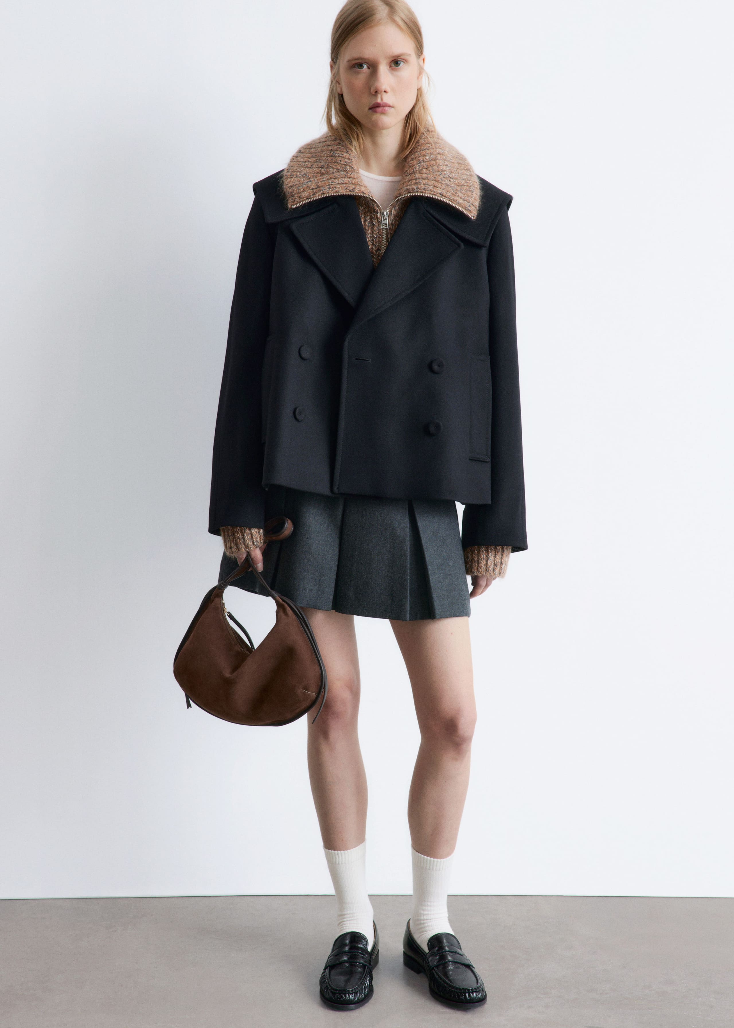 Image of Fringed Suede Shoulder Bag