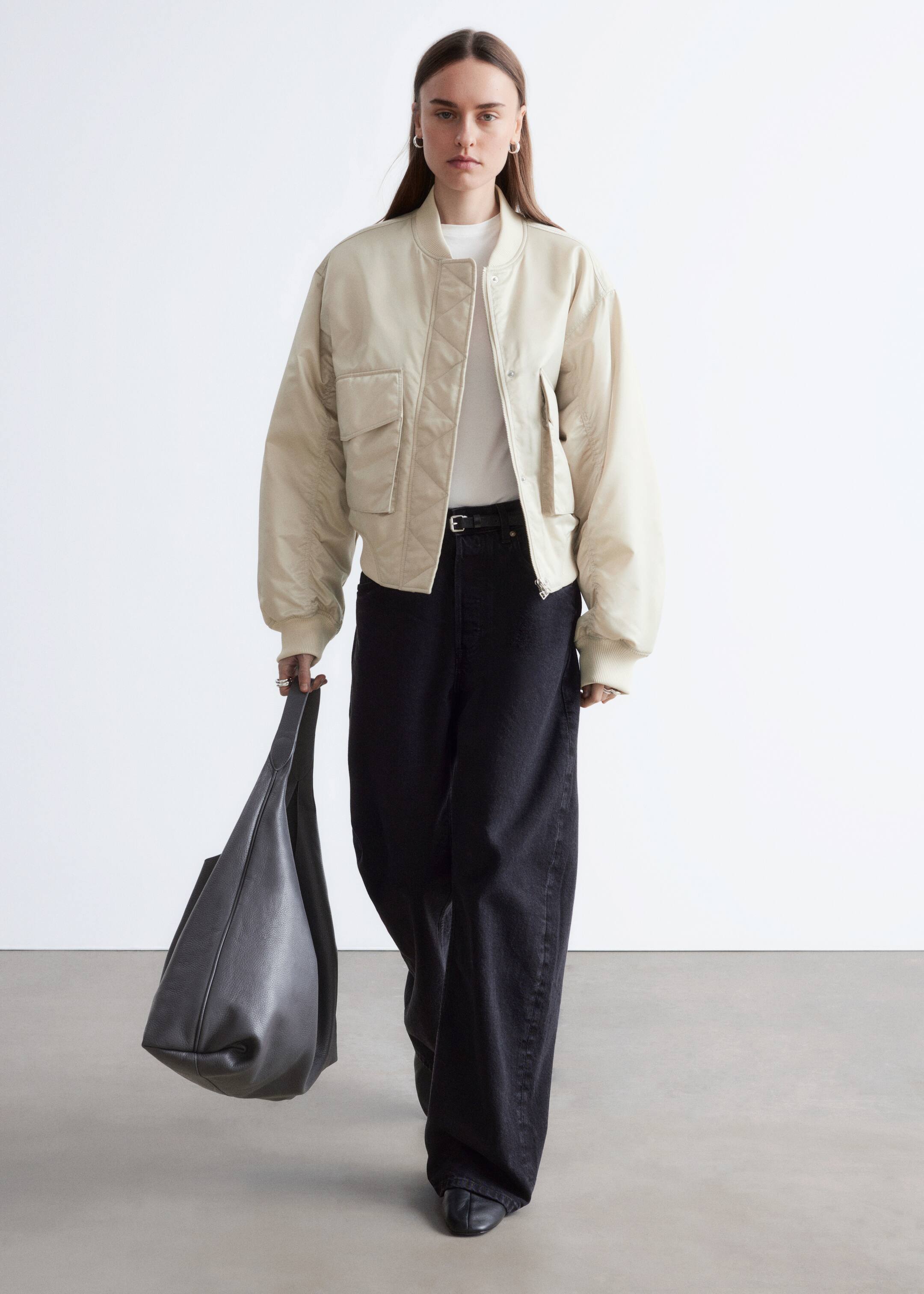 Agrandir l'image: Padded Bomber Jacket - Beige - FEMME | H&M FR 2