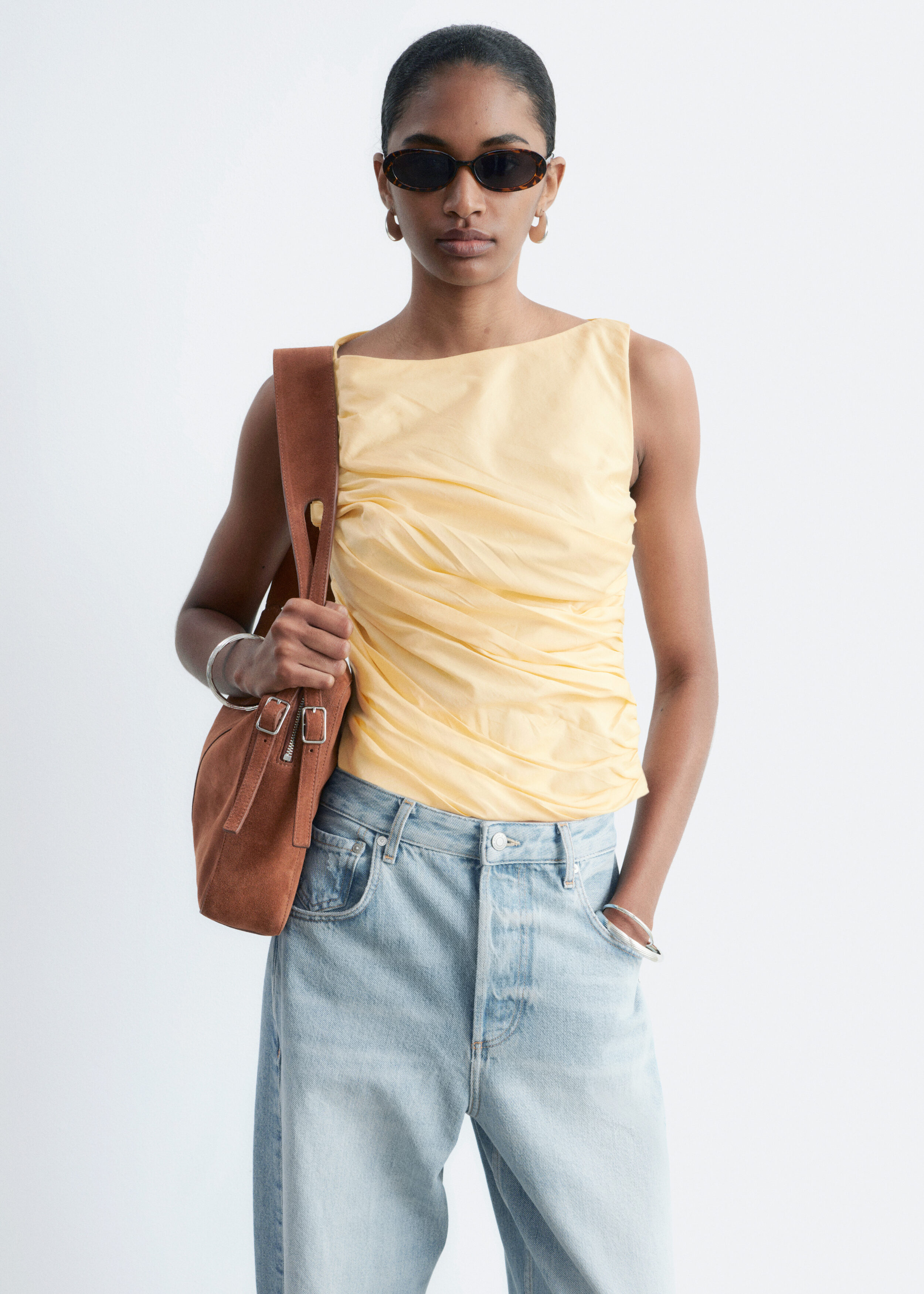 Ribbon Camisole Top - Orange - Tops - & Other Stories US