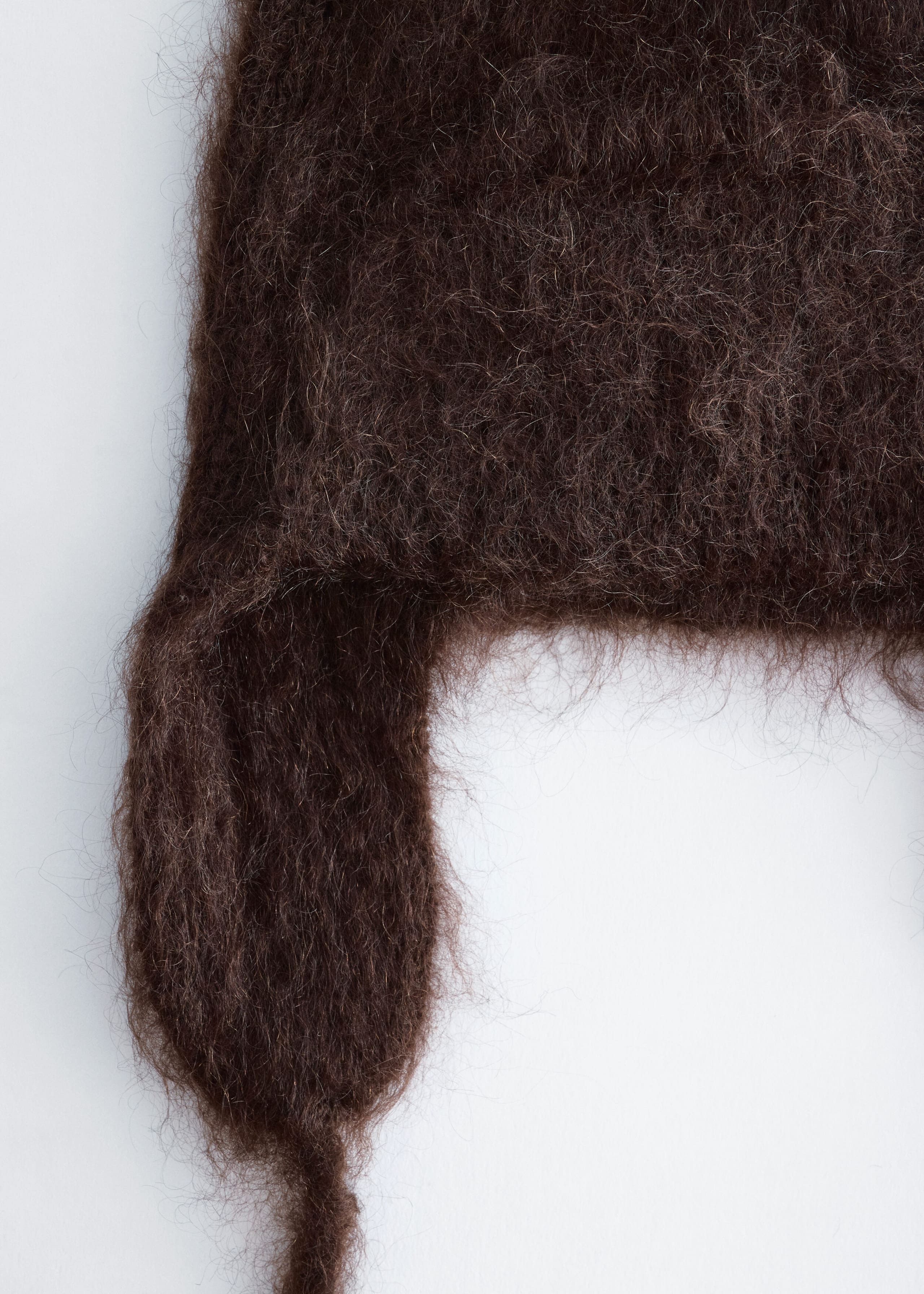 Wool-Mohair Trapper Hat - Dark Brown - Still Life