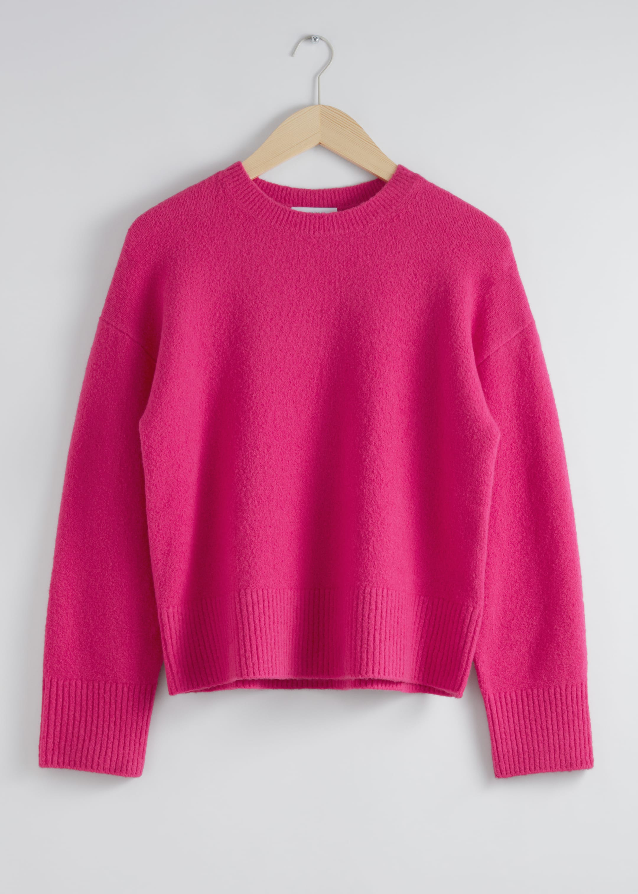 View larger image: Relaxed Knit Jumper - Bright Pink - Ladies | H&M GB 1
