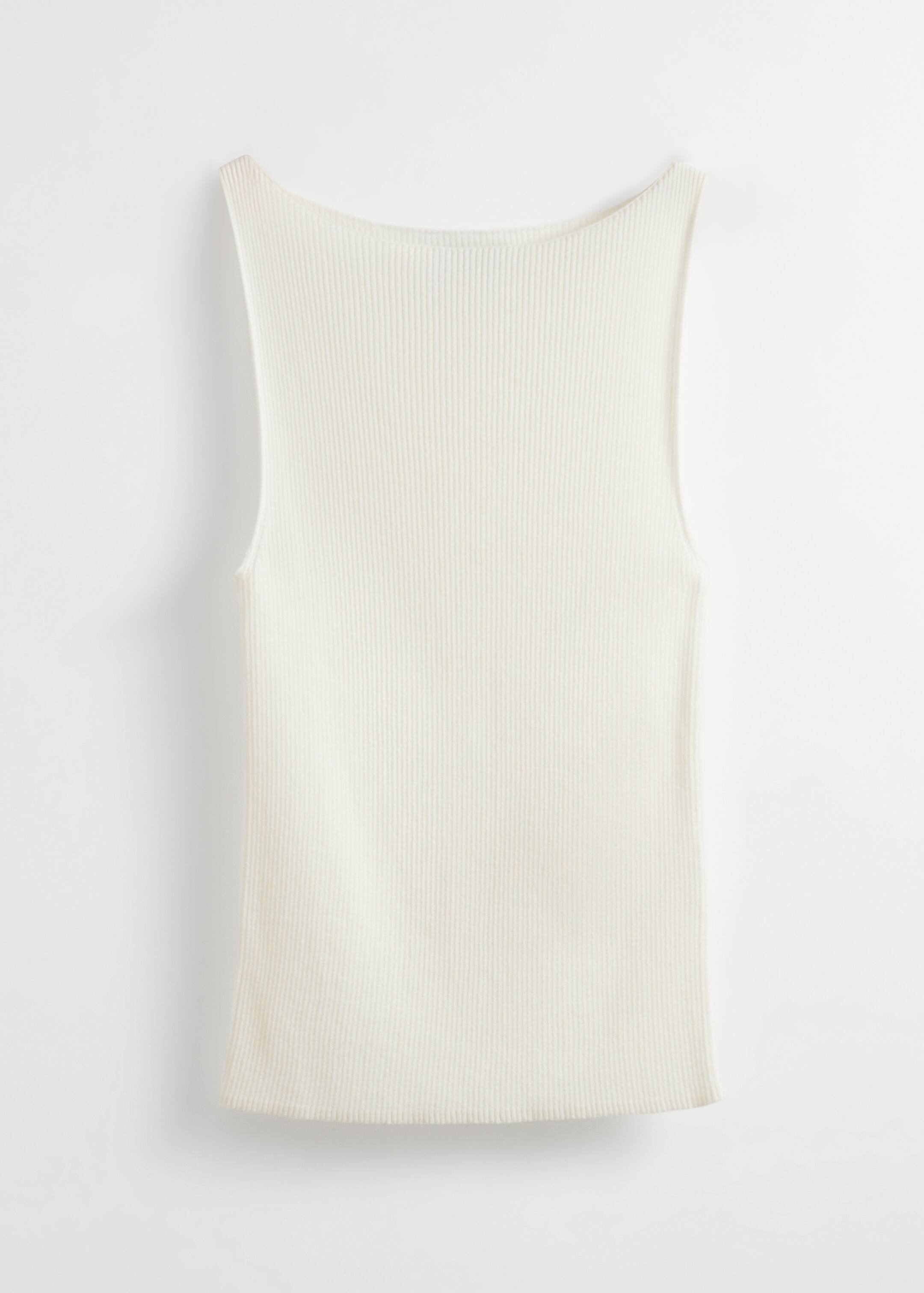 Se større billede: Ribstrikket tanktop - Hvid - DAME | H&M DK 5