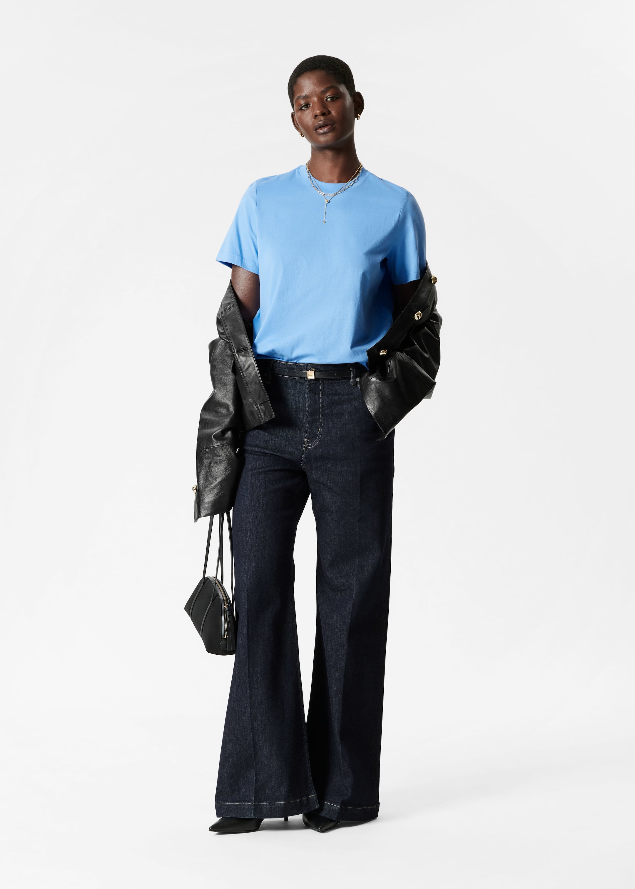 Grösseres Bild ansehen: T-Shirt mit Rundhalsausschnitt - Mittelblau - DAMEN | H&M CH 2