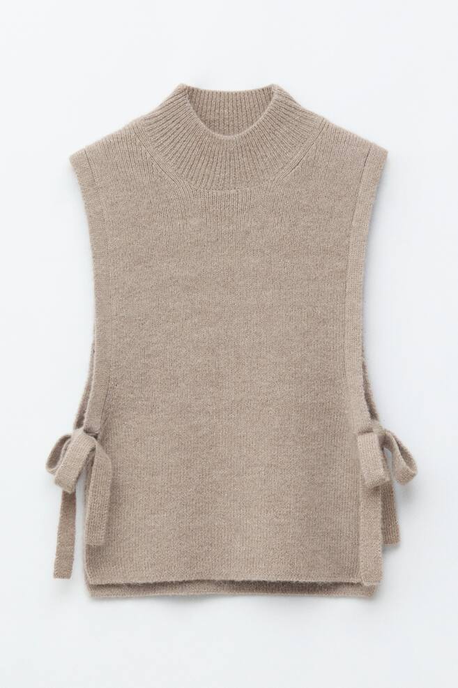 Wool Bib Collar - Mole/Dark Blue/Dark Brown - 1