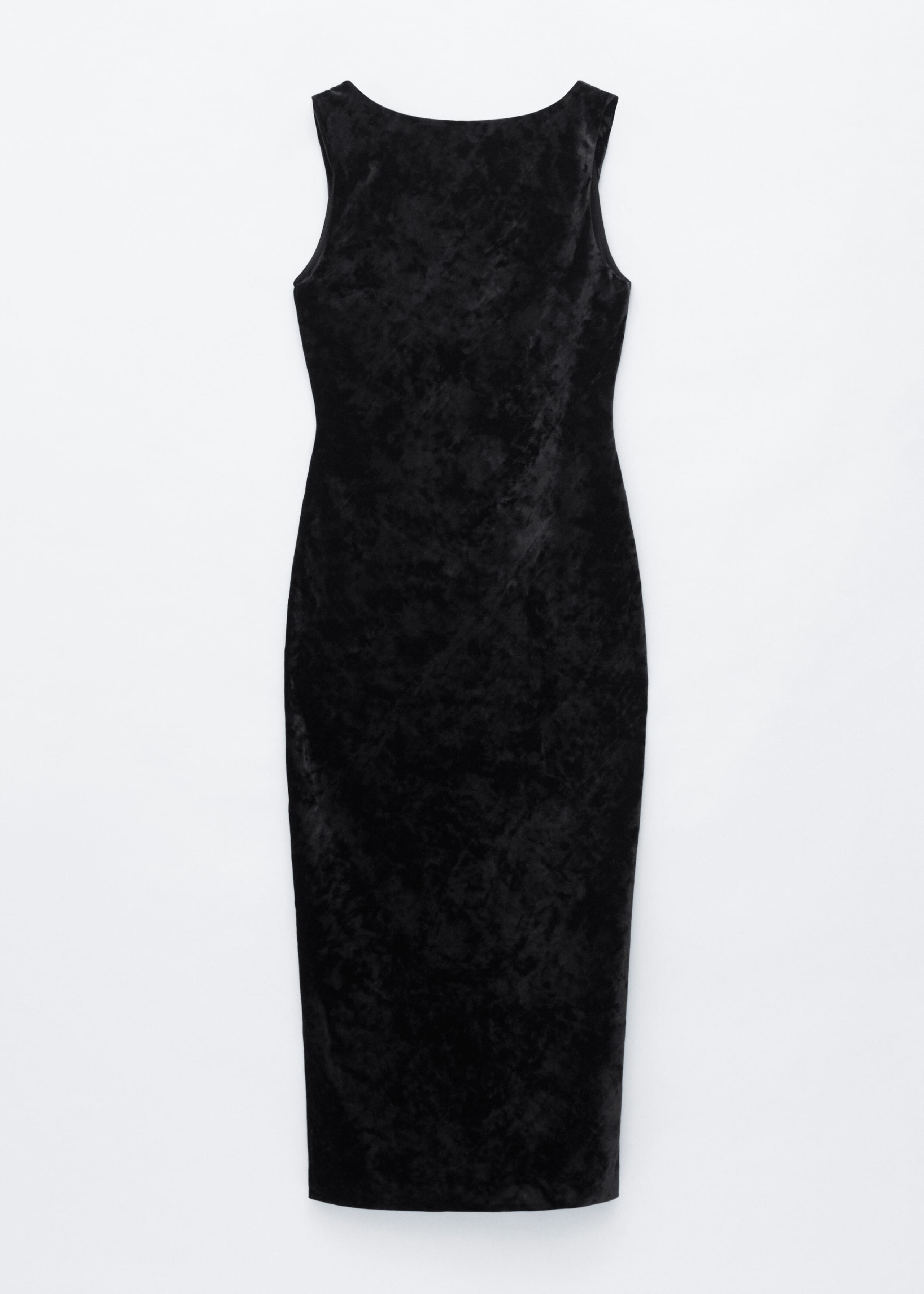 Bias-Cut Velvet Dress - Black - Still Life