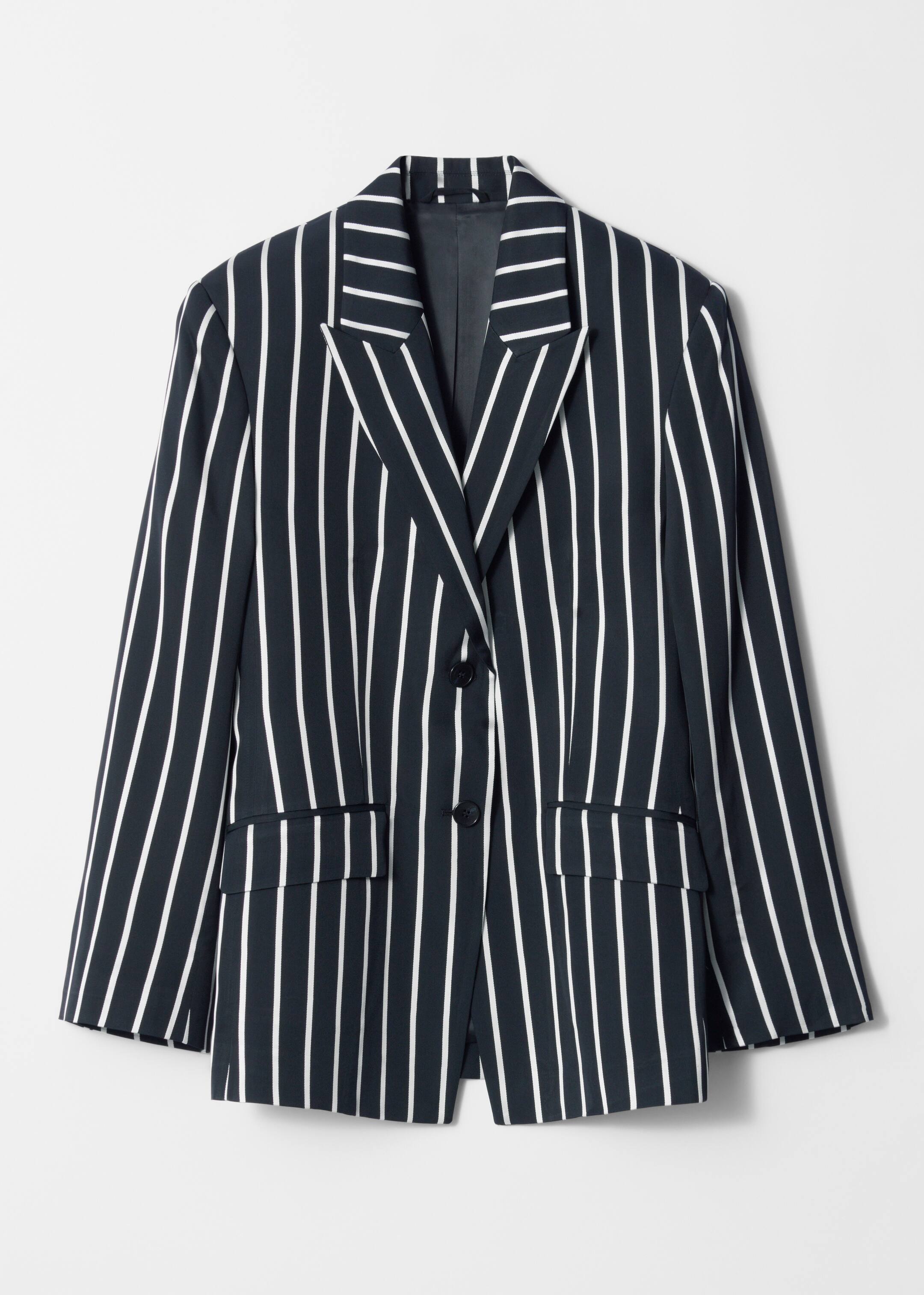 Agrandir l'image: Blazer habillé à larges épaules - Rayures bleu marine - FEMME | H&M FR 8