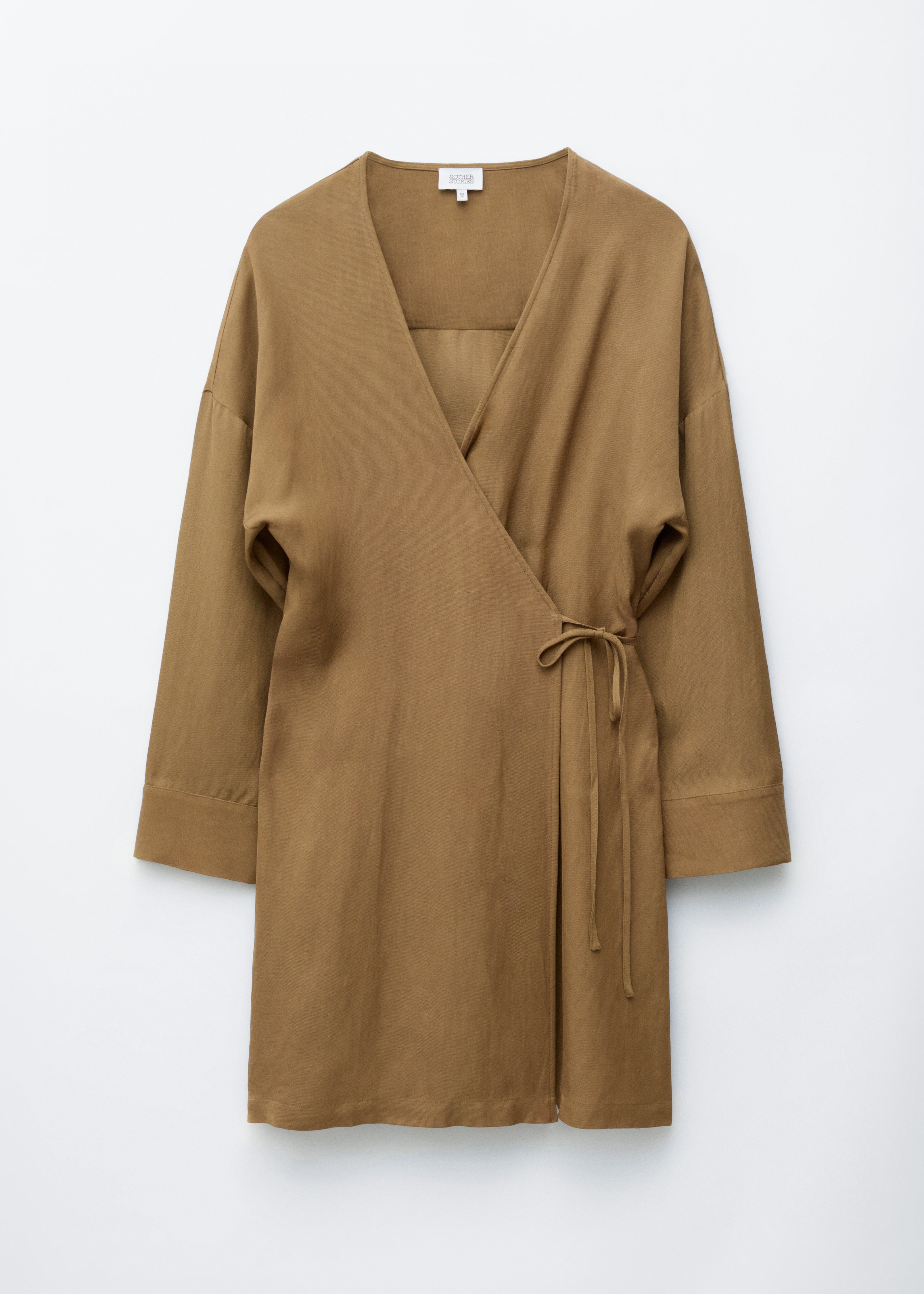 Slå om-minikjole - Brun