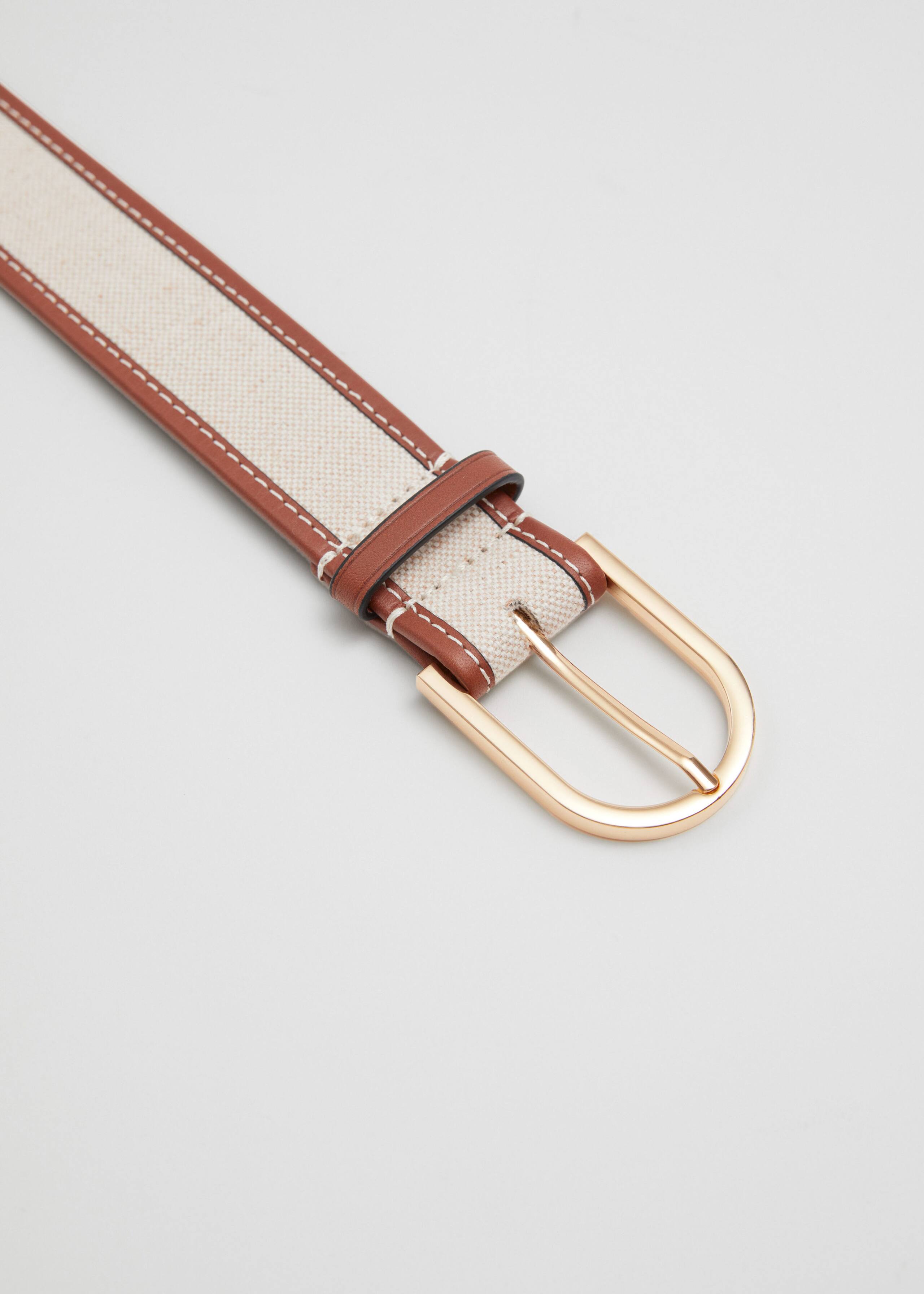 Two-Tone Leather Belt - {{variantName}} - Descrizione dettagliata
