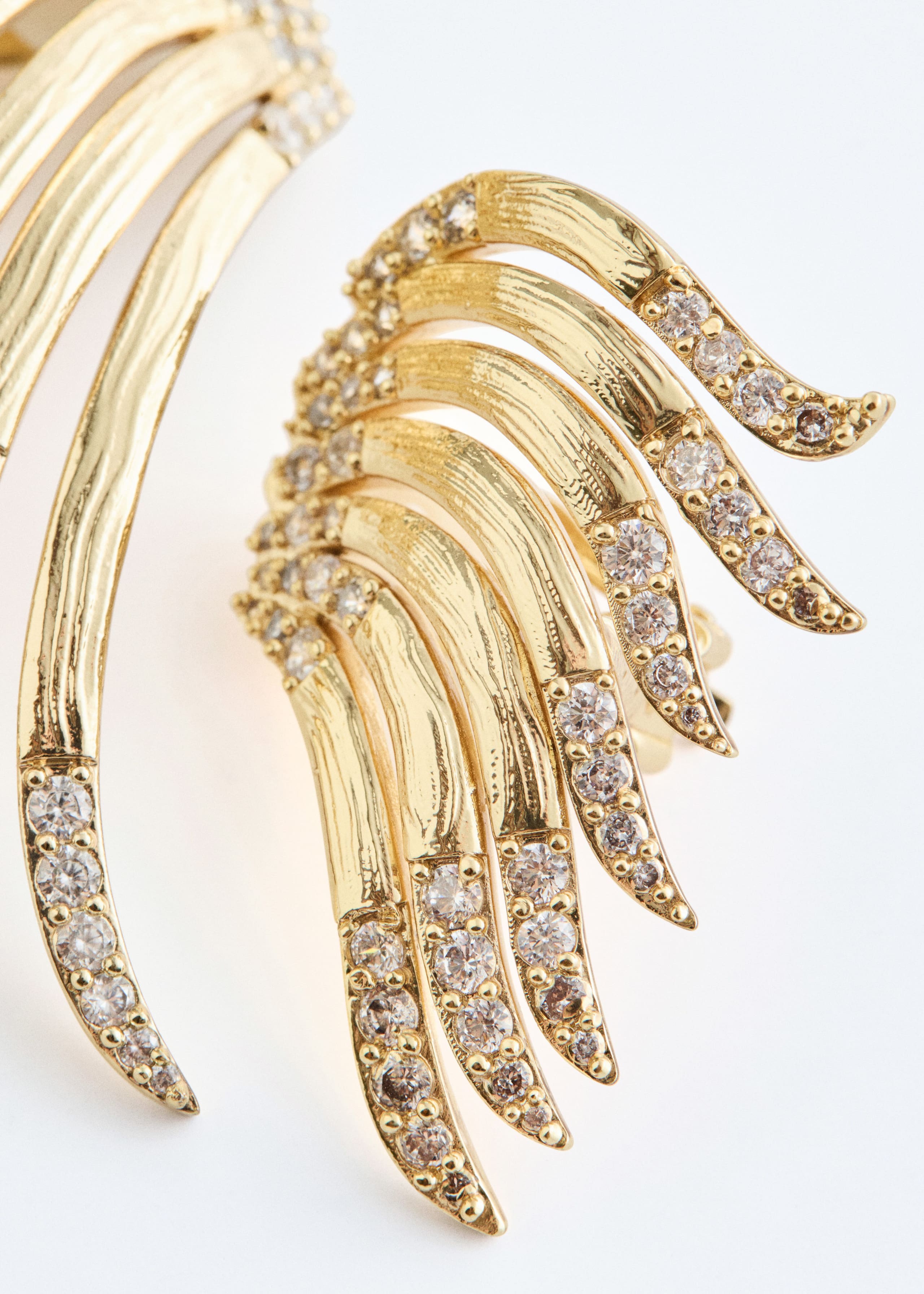 Image of Multi Wire Crystal Cuff Earrings