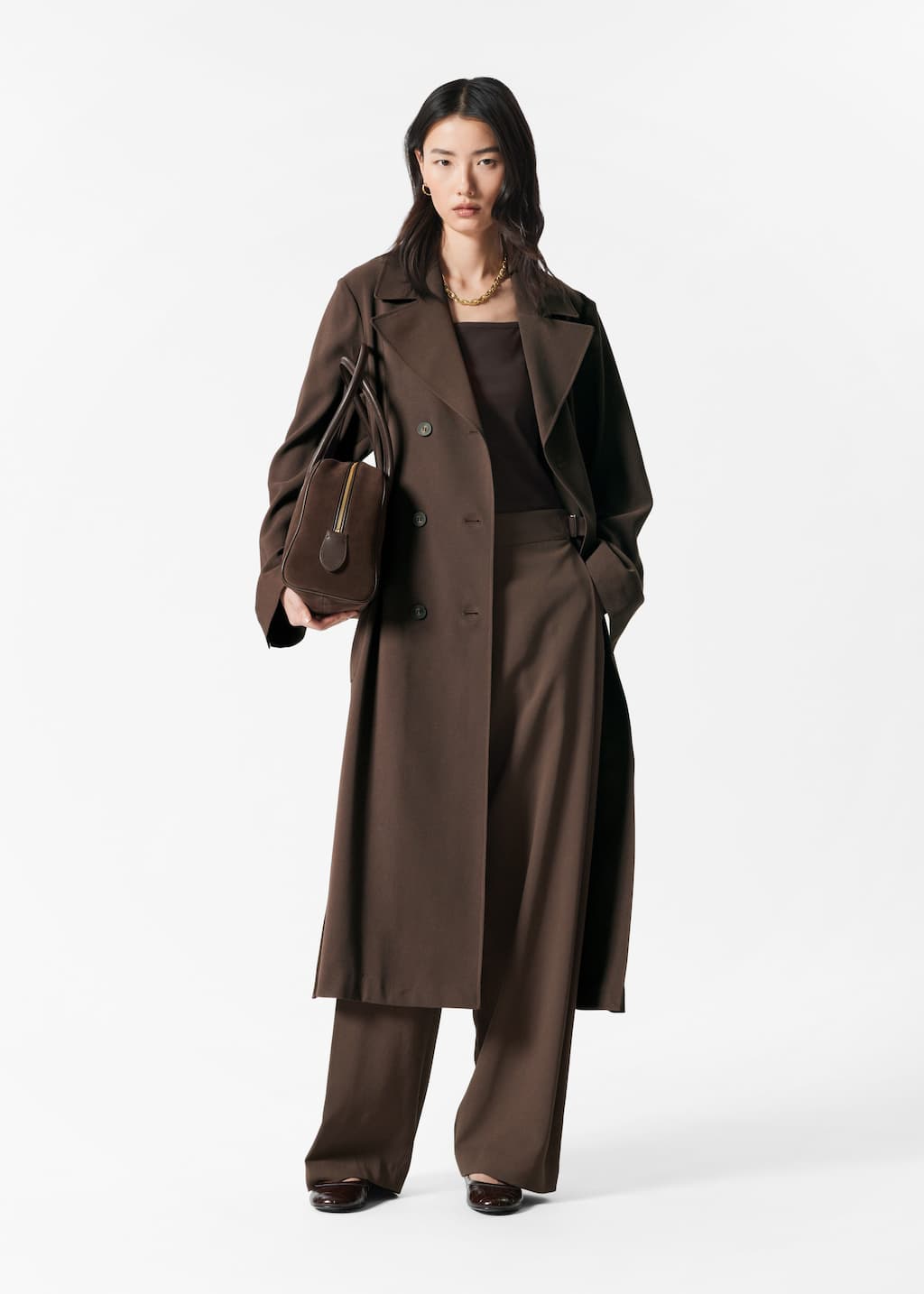 Image of Double-Breasted Trench Coat