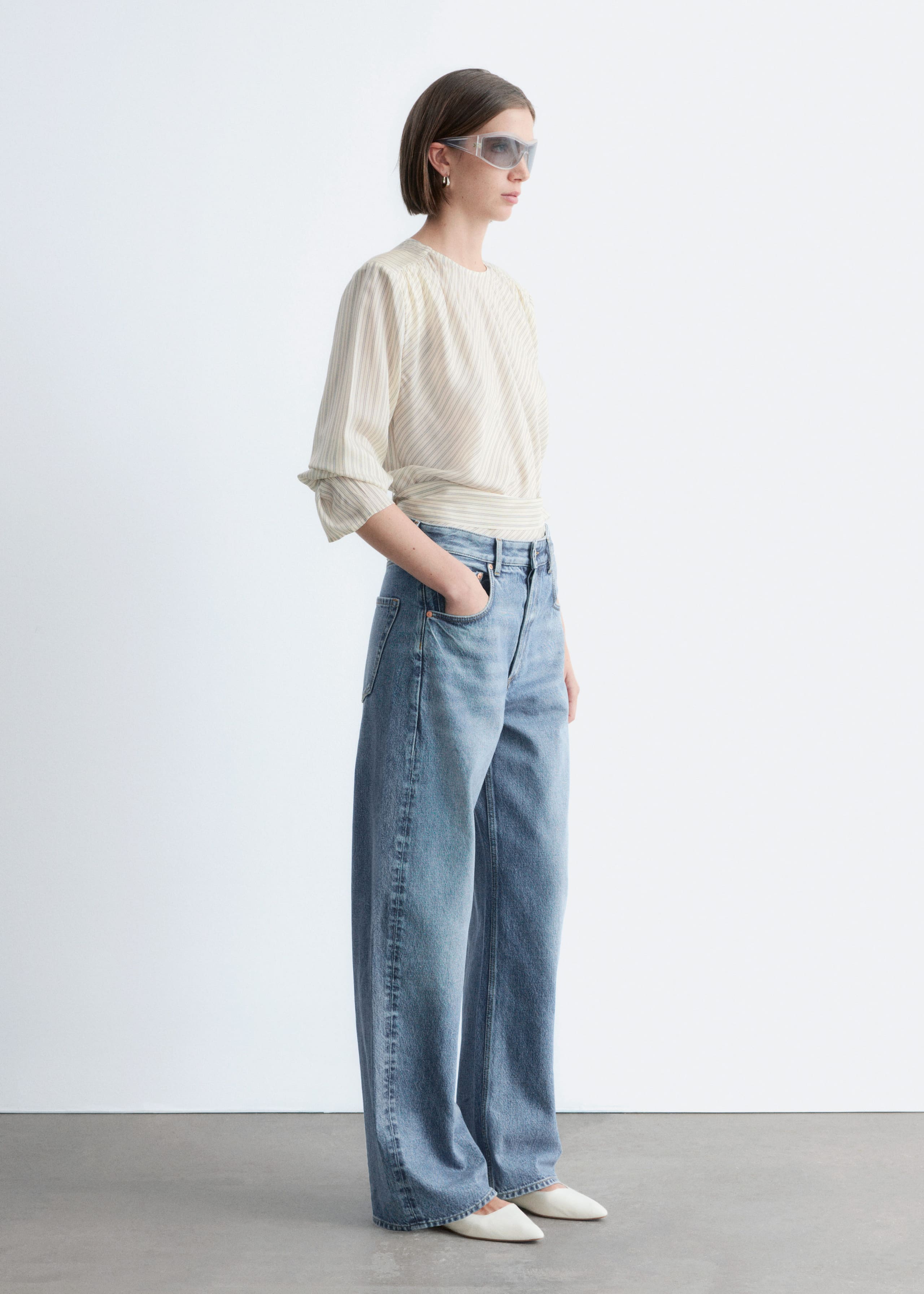 Image of Barrel-Leg Jeans