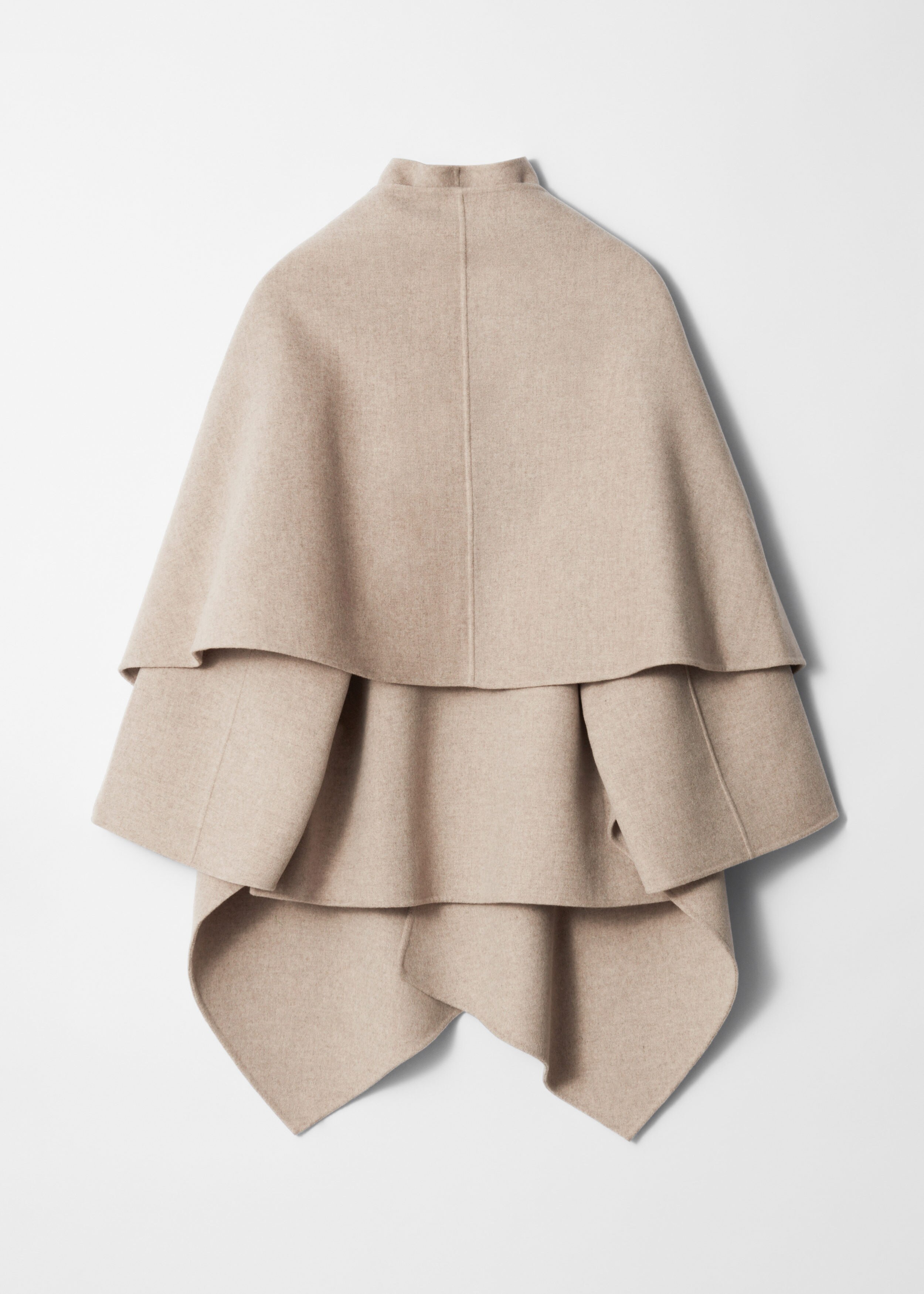 Wool Design Cape Cote 新品 試着のみ Asymmetric Wool Cape - Beige - Jackets - & Other Stories AD