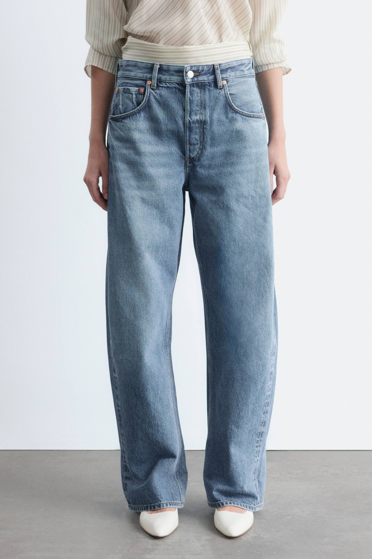 Jeans met gebogen pijpen - Middenblauw/Roestbruin/Donkerblauw/Wit/Lichtkaki/Lichtblauw - 8