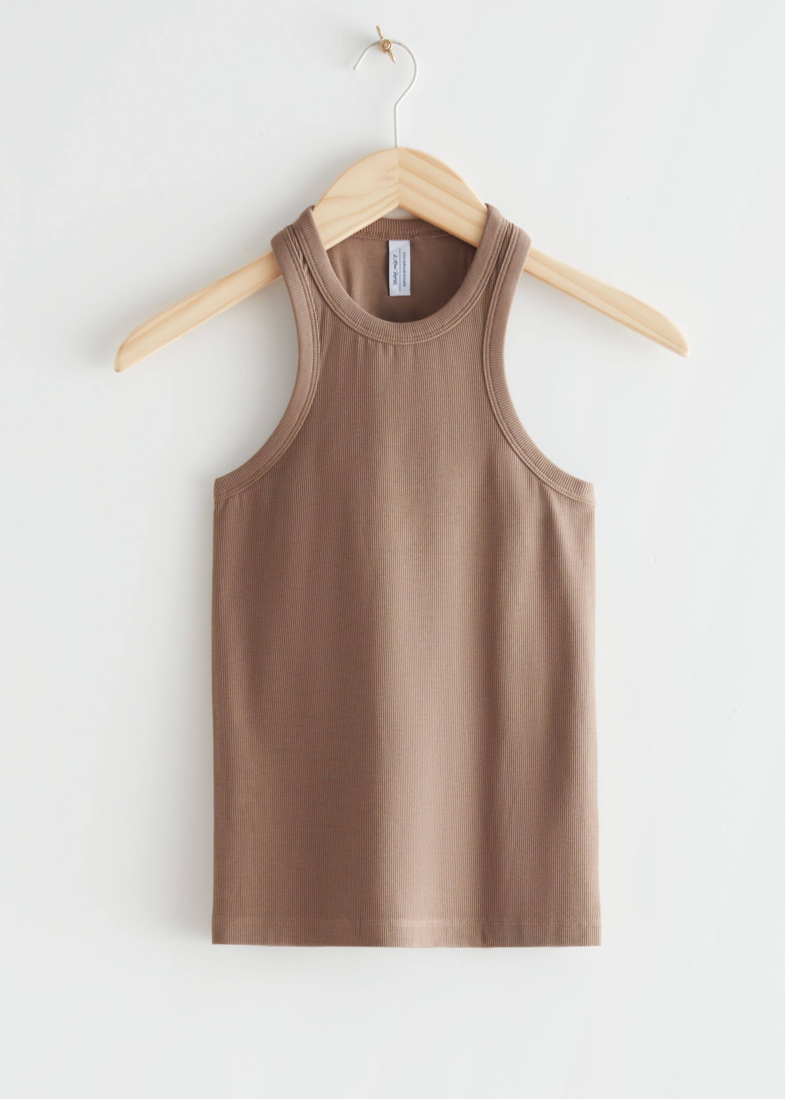 Fitted Tank Top - Brown - Still Life