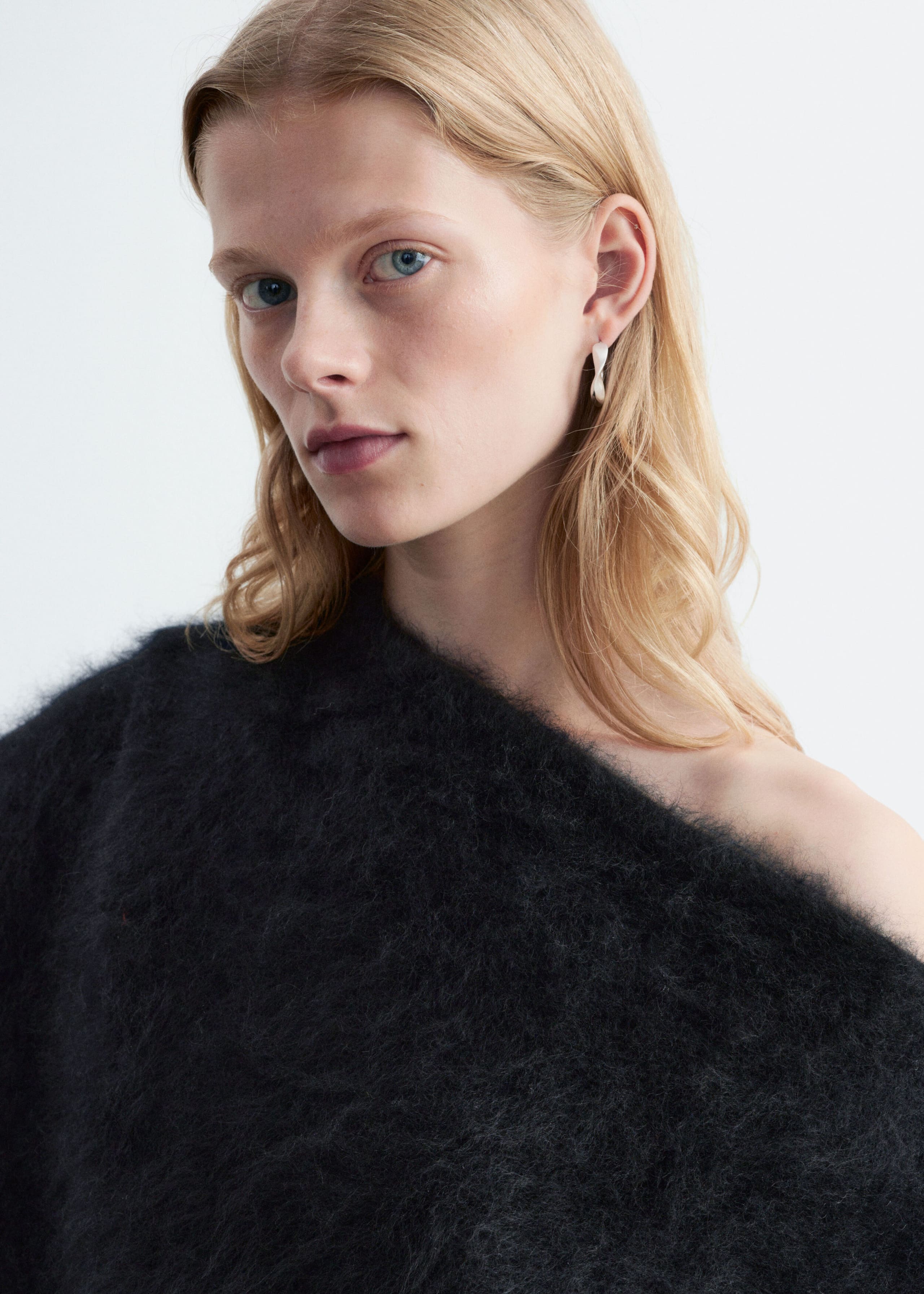 Draped-Neck Merino Wool Jumper - Pink - Lookbook