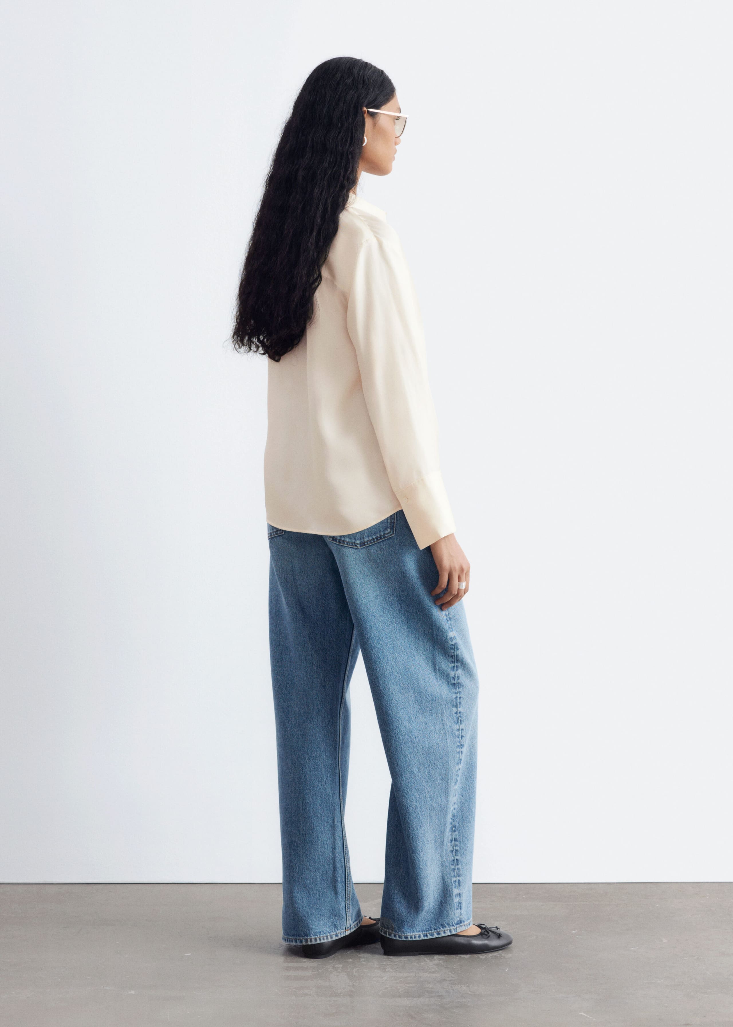 Relaxed Silk Shirt - Cream - Still Life