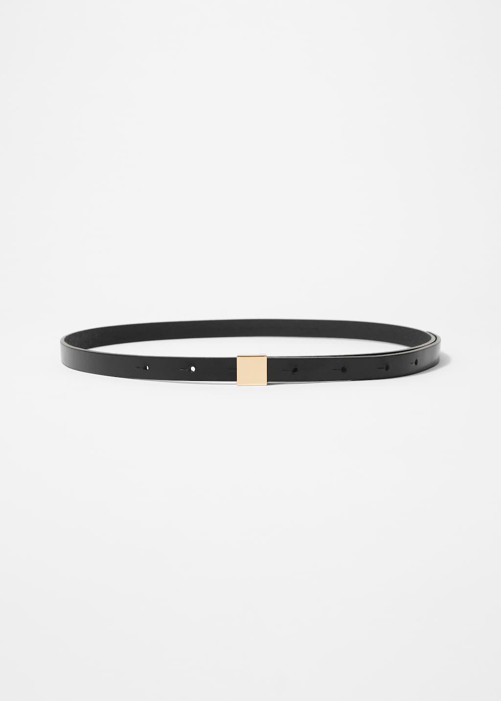 Ceinture en cuir à boucle carrée