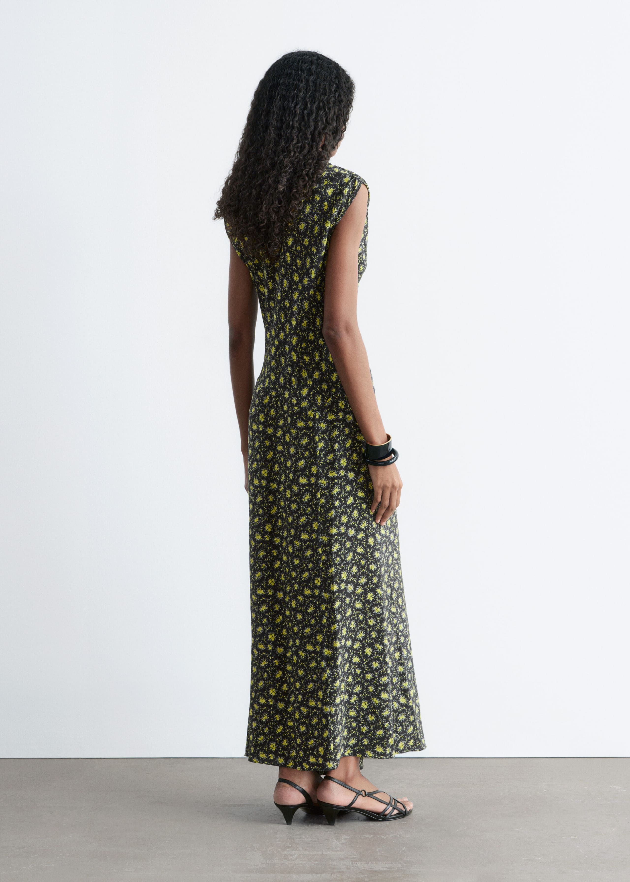 Image of Maxikleid aus Seide mit V-Ausschnitt