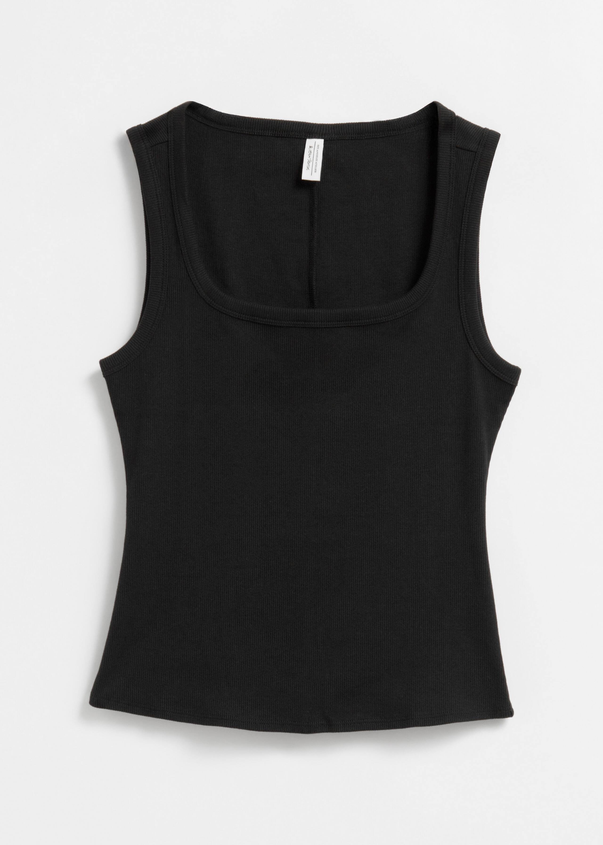 Ribbed Tank Top - Black - Still Life