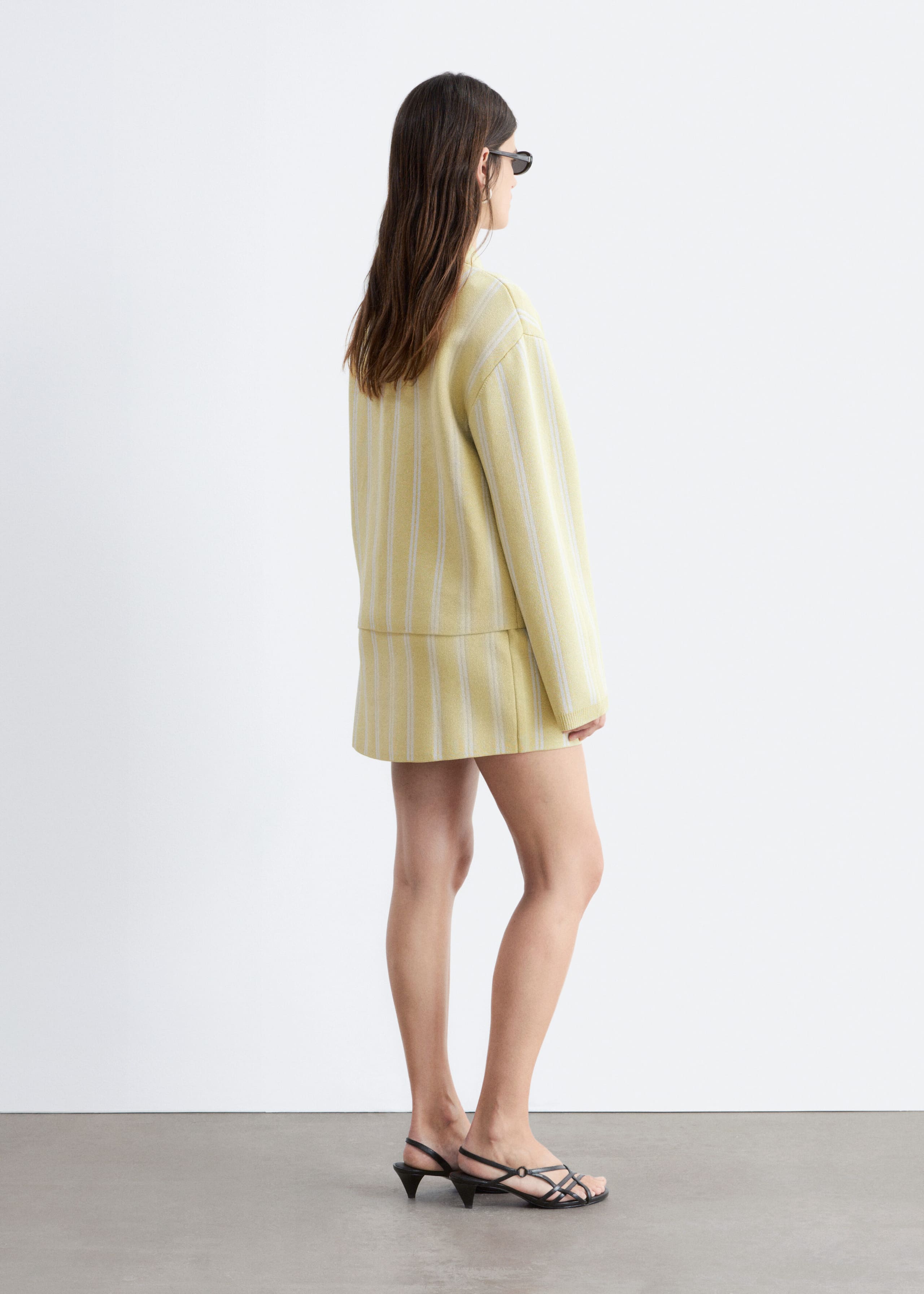 Image of Oversized Polo-Knit Cardigan