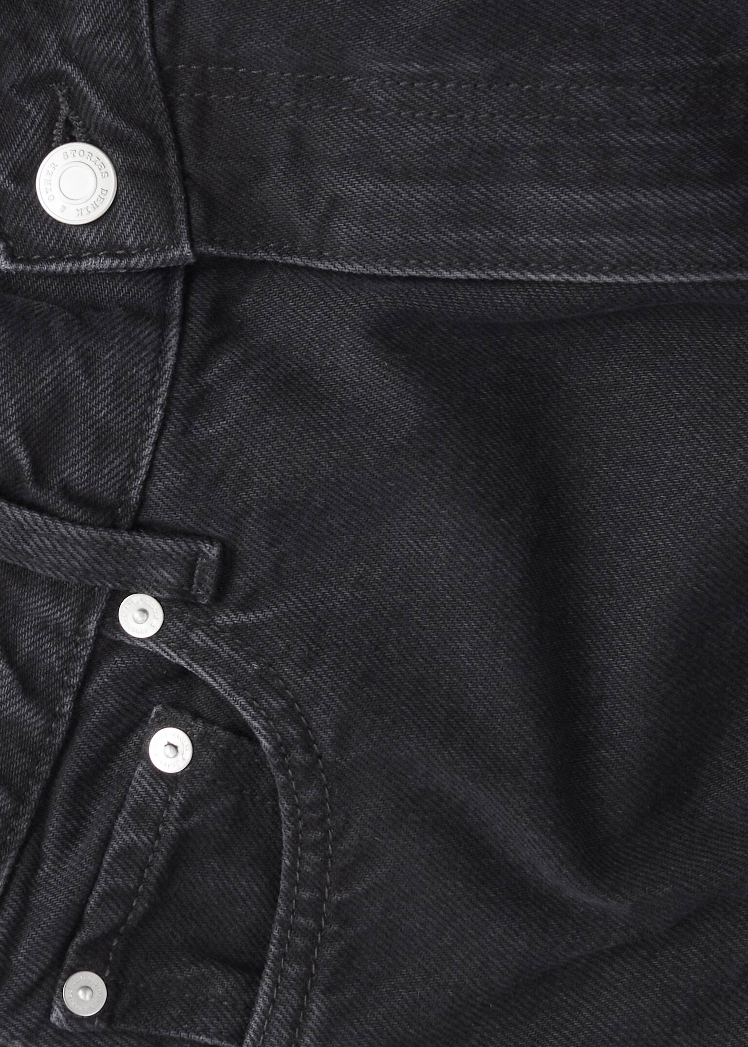 Long Wide-Leg Jeans - Washed Black/Blue - 3