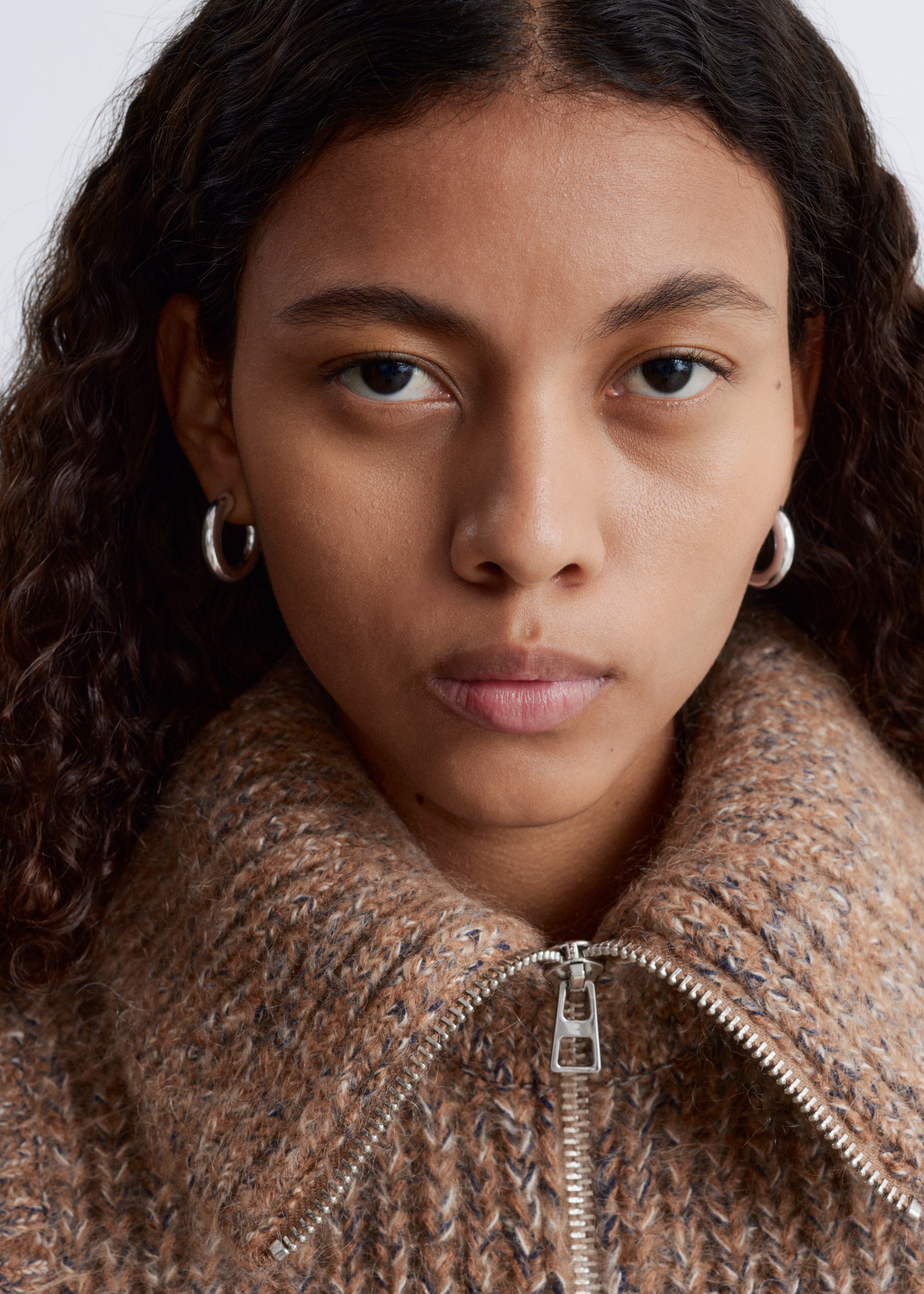 Sada masivních kruhových náušnic - Stříbrná/Zlatá