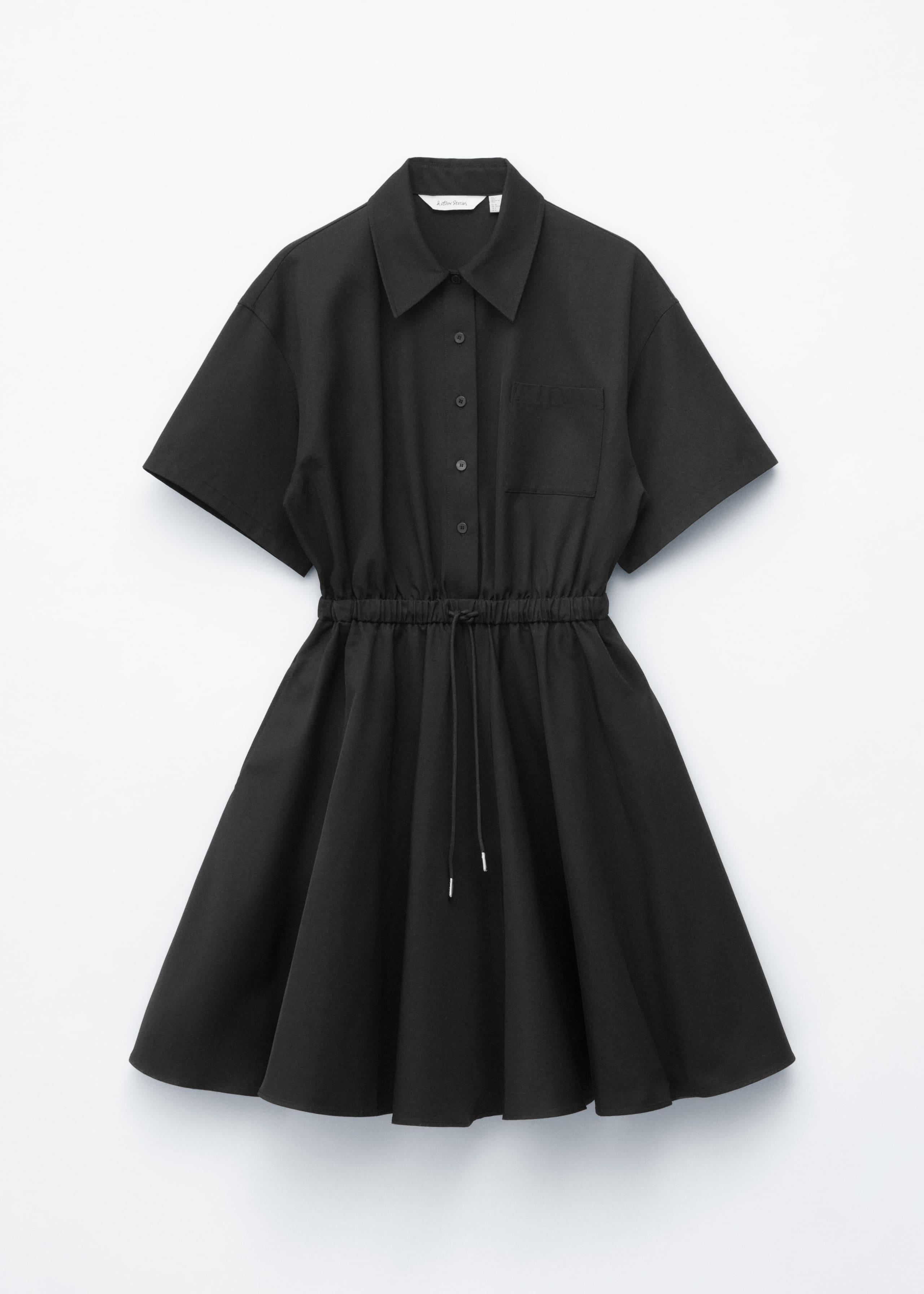 Image of Flared Drawcord Mini Dress