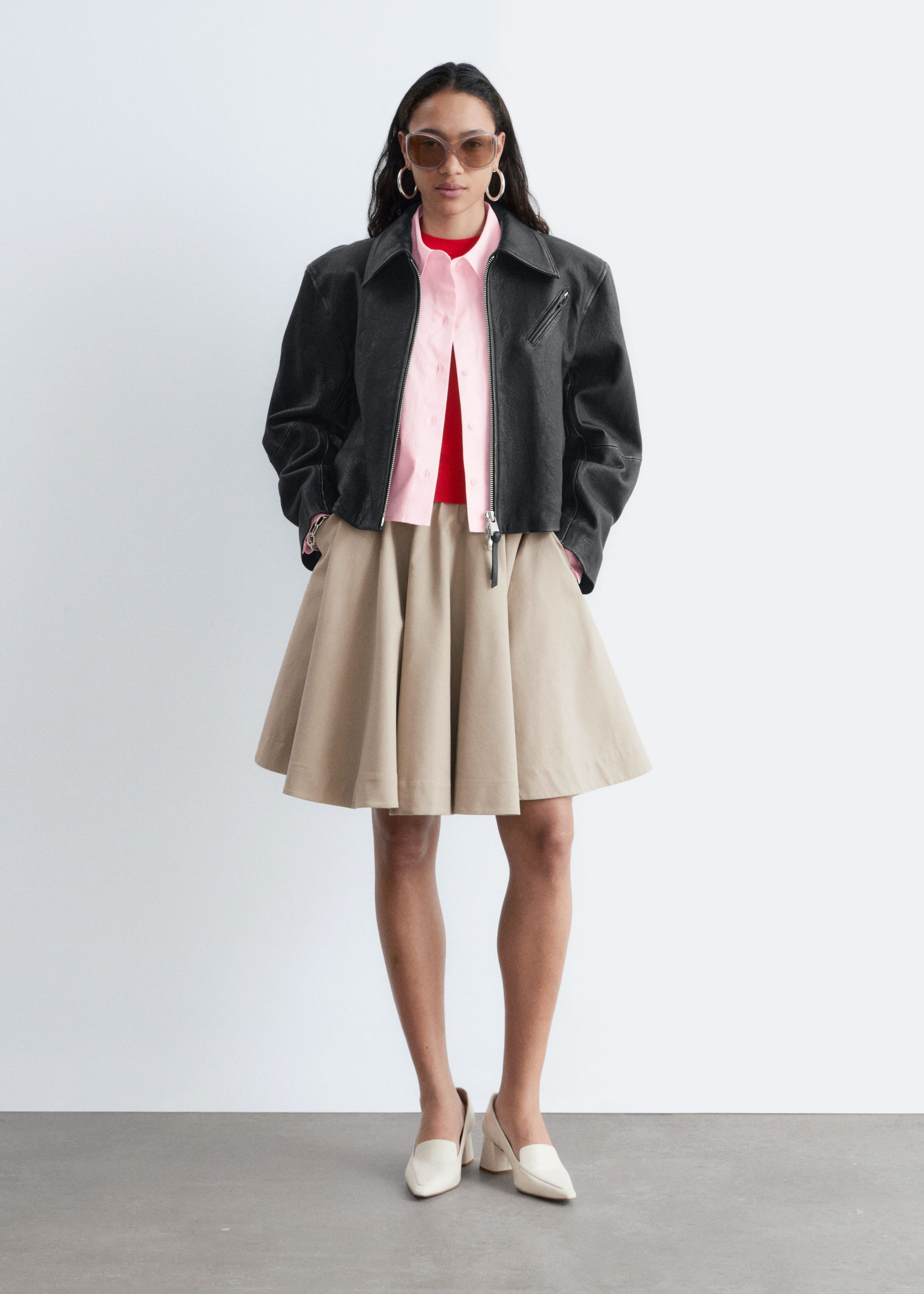 Image of Leather Biker Jacket