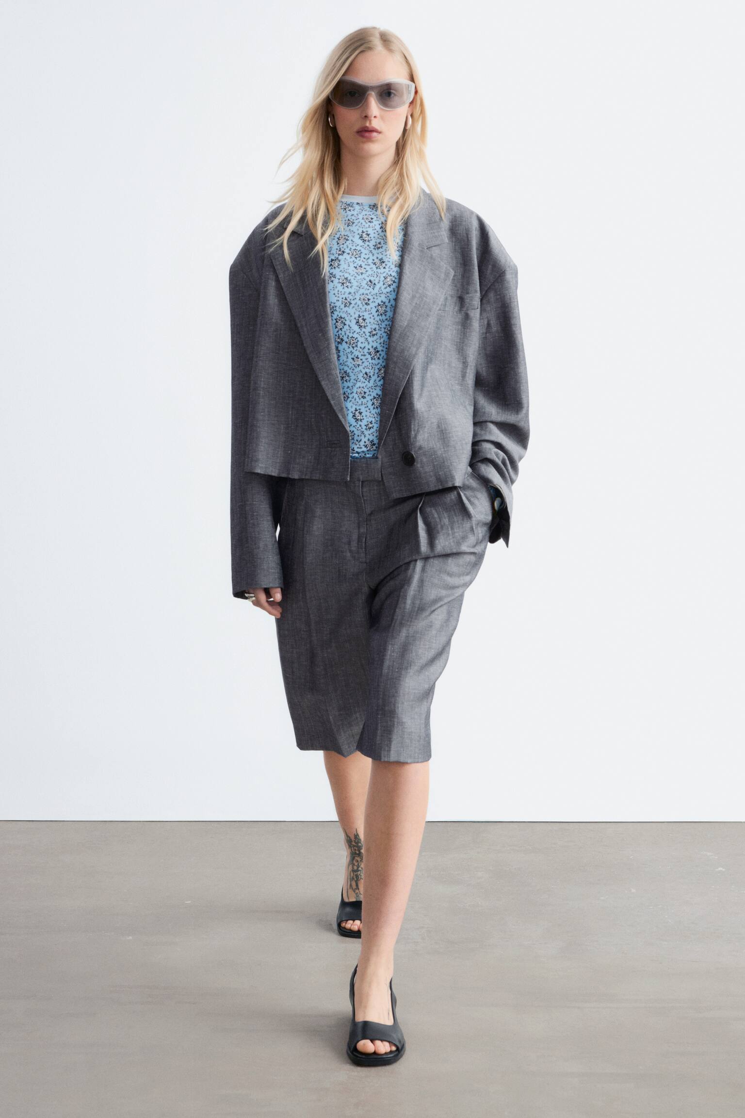 Elegante bermudashort - Grijs - 4