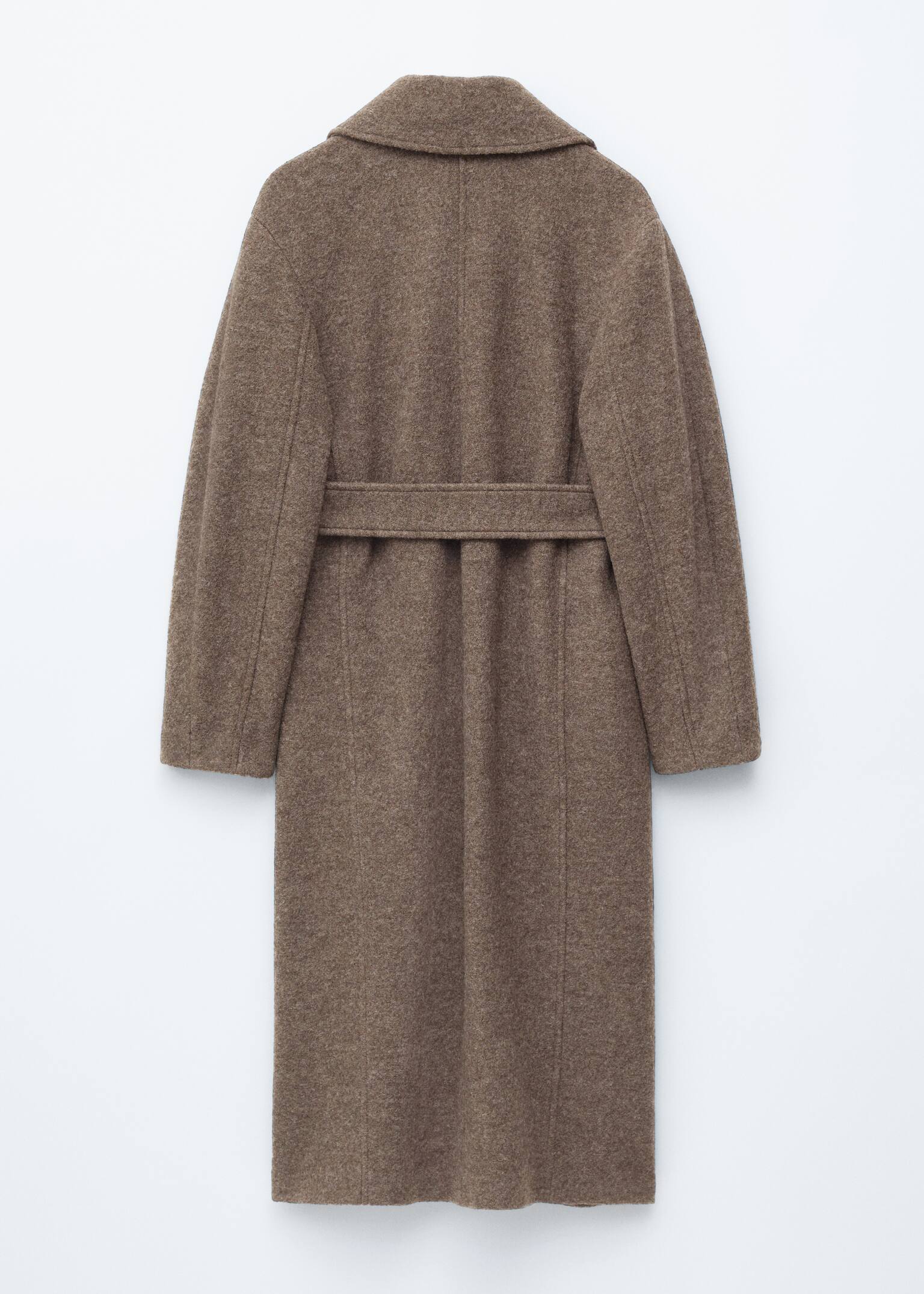 Voluminous Belted Wool Coat - Dark Mole Melange/Black/Navy/Beige - 2