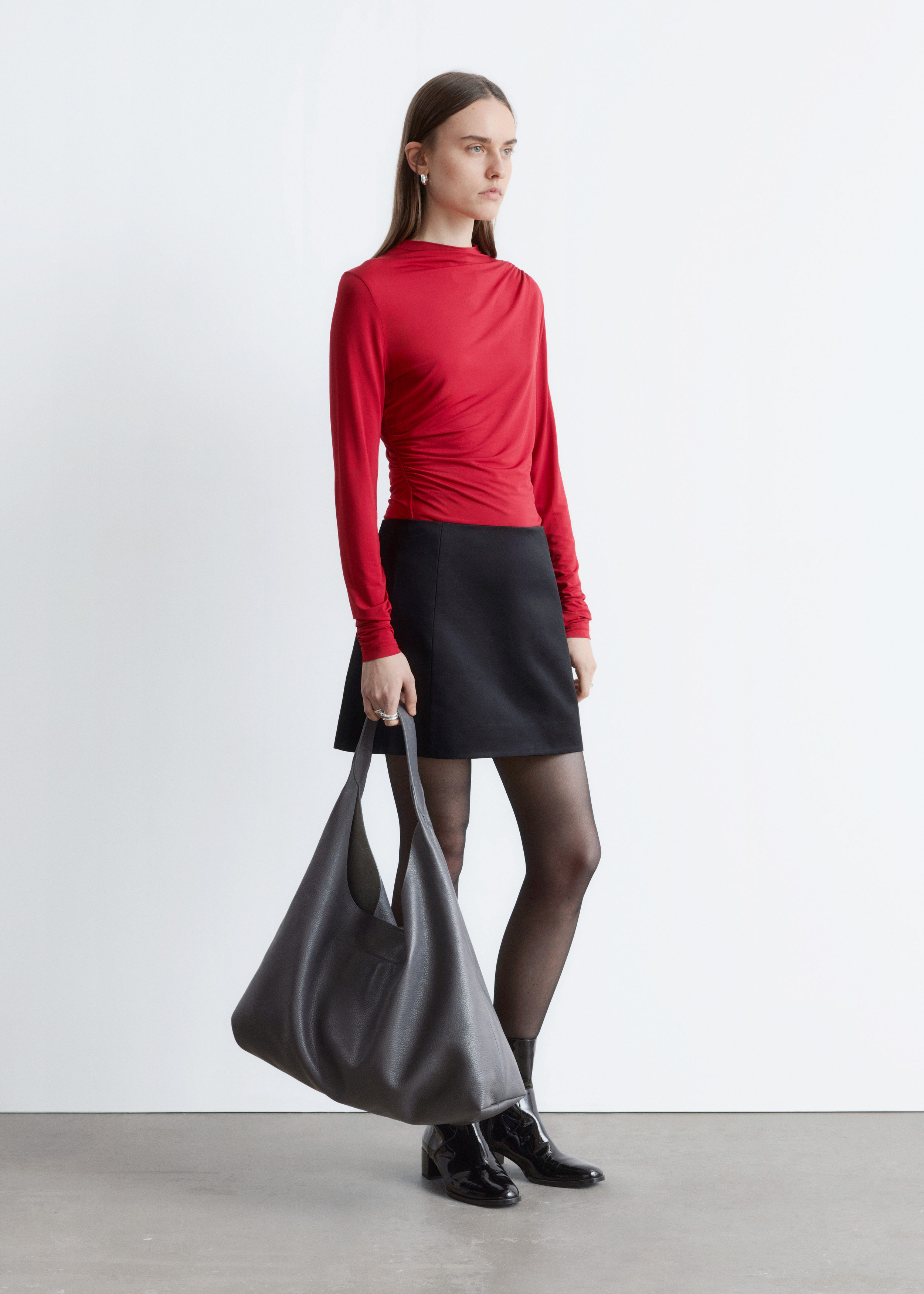 Draped Top - Red - Long sleeve tops - & Other Stories US