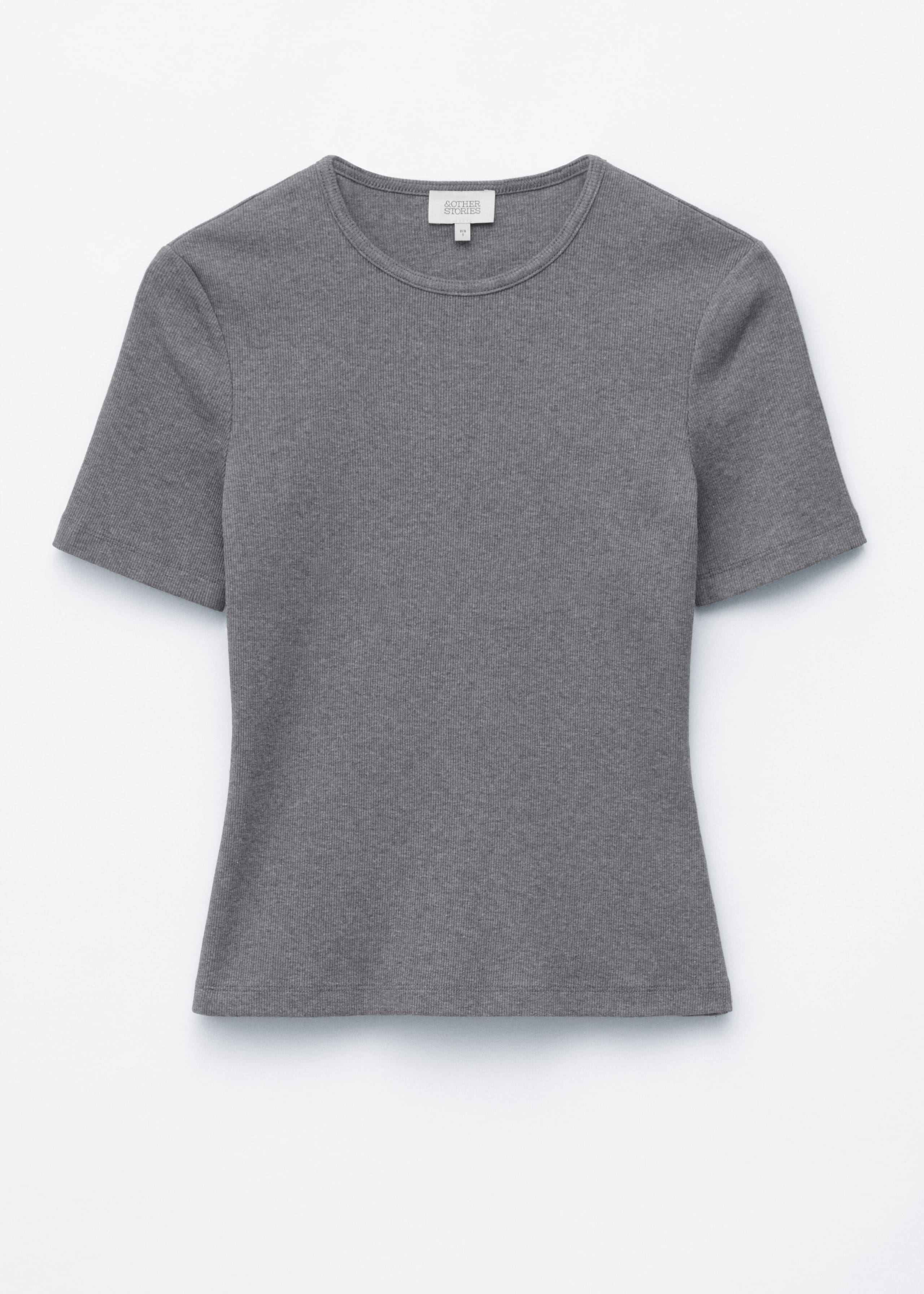 Ribbed T-Shirt - Grey Melange - Still Life