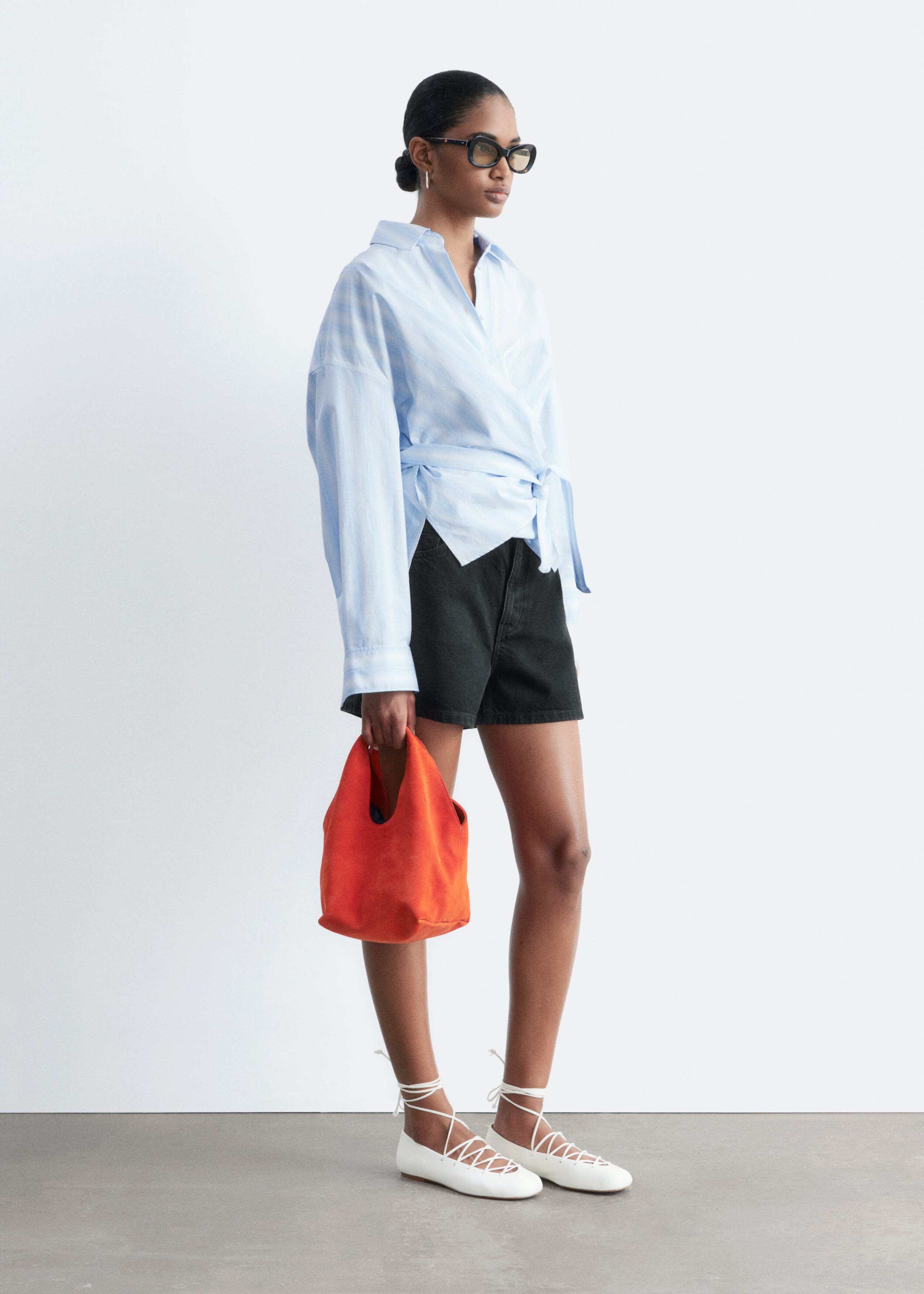 Image of Relaxed Denim Shorts