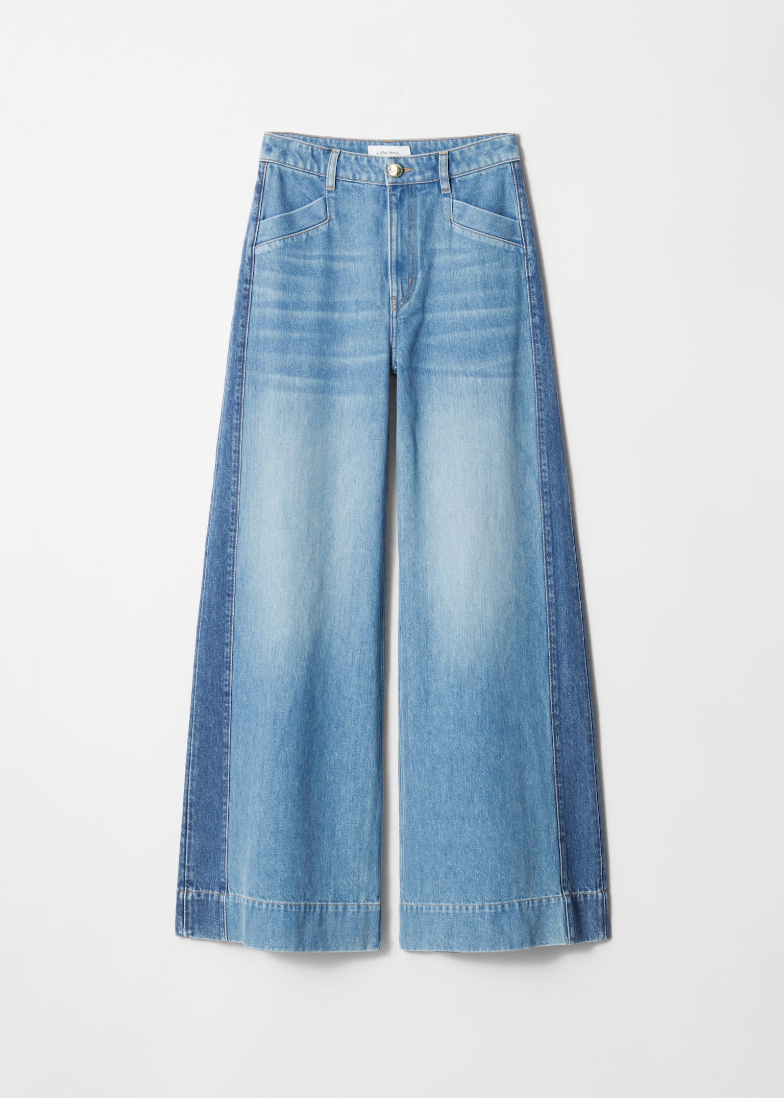 Long Wide-Leg Jeans - Mid Blue - 2