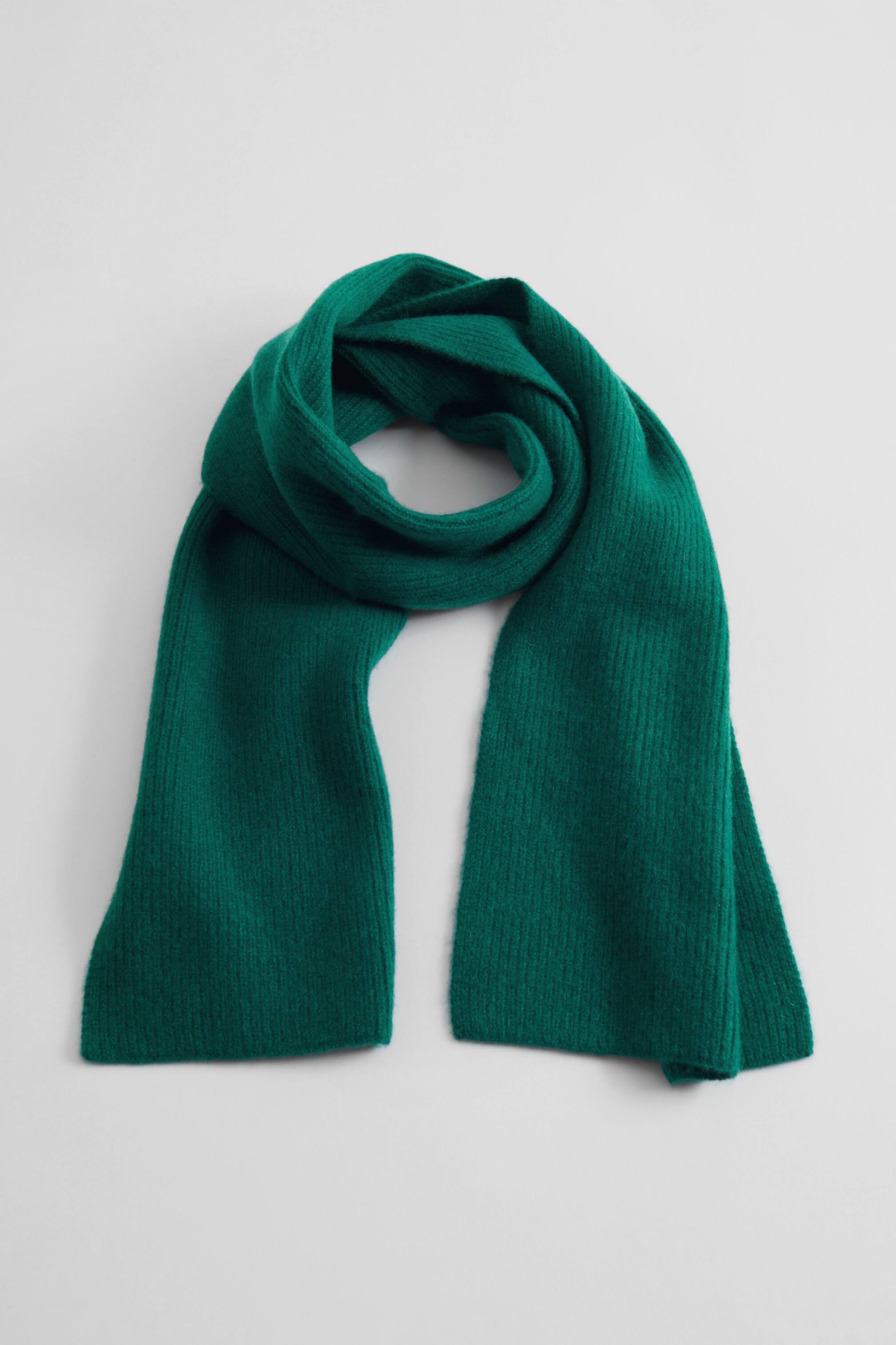 Agrandir l'image: Écharpe tricotée en cachemire - Vert foncé - FEMME | H&M FR 1