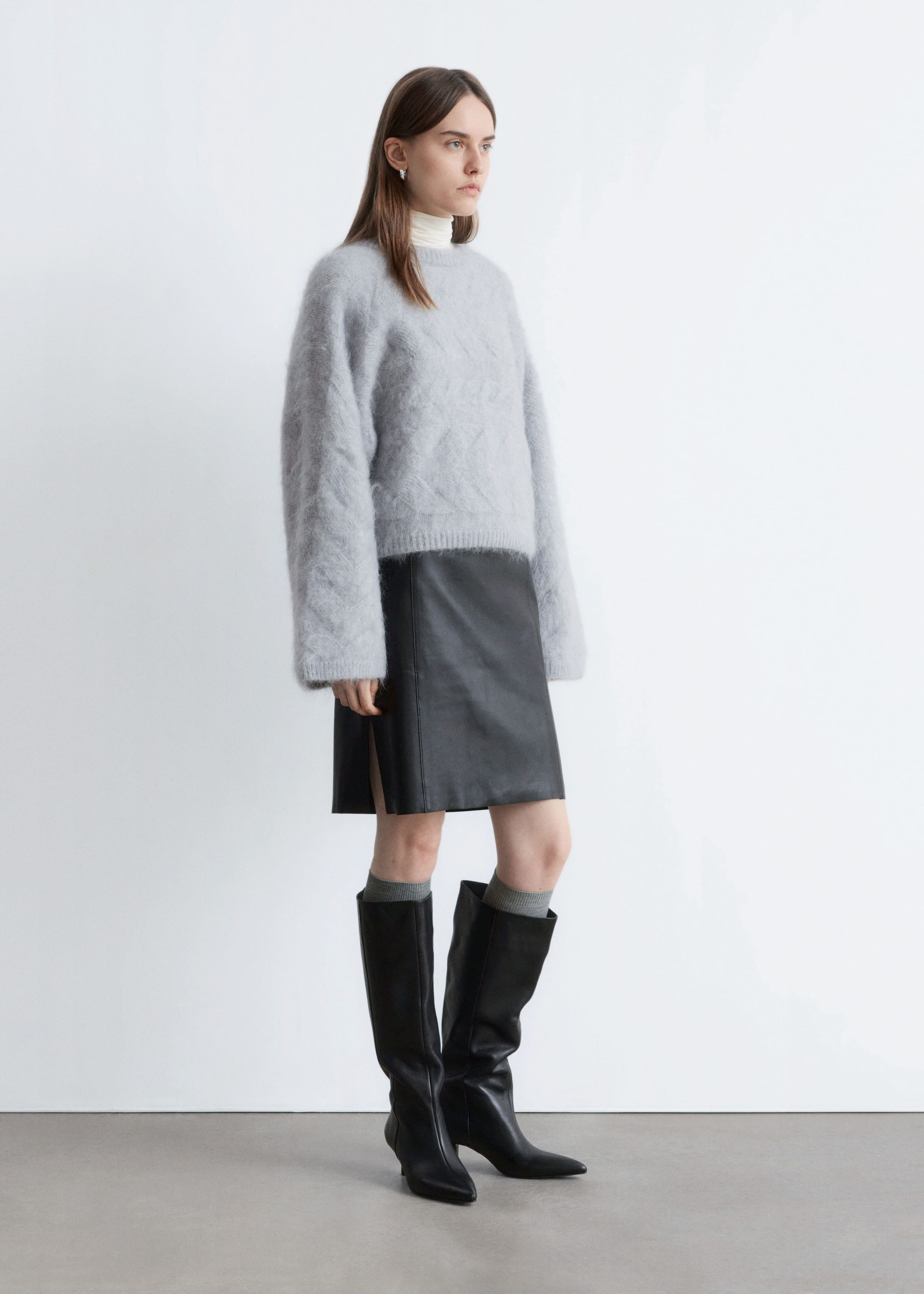 Image of Mohair-Blend Cable-Knit Jumper