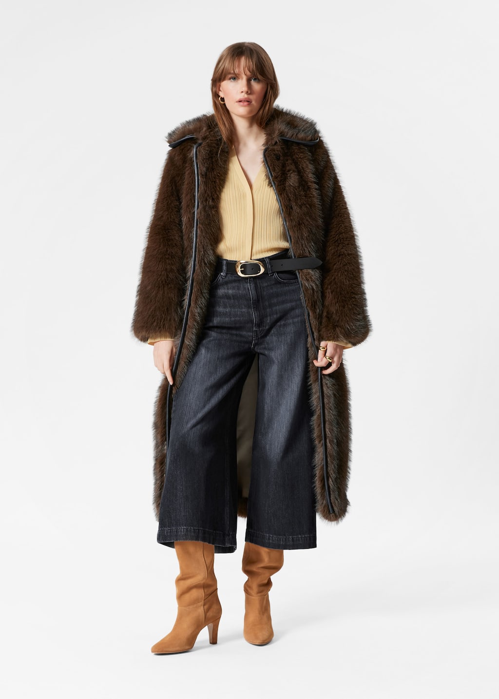 Image of Cropped Wide-Leg Jeans