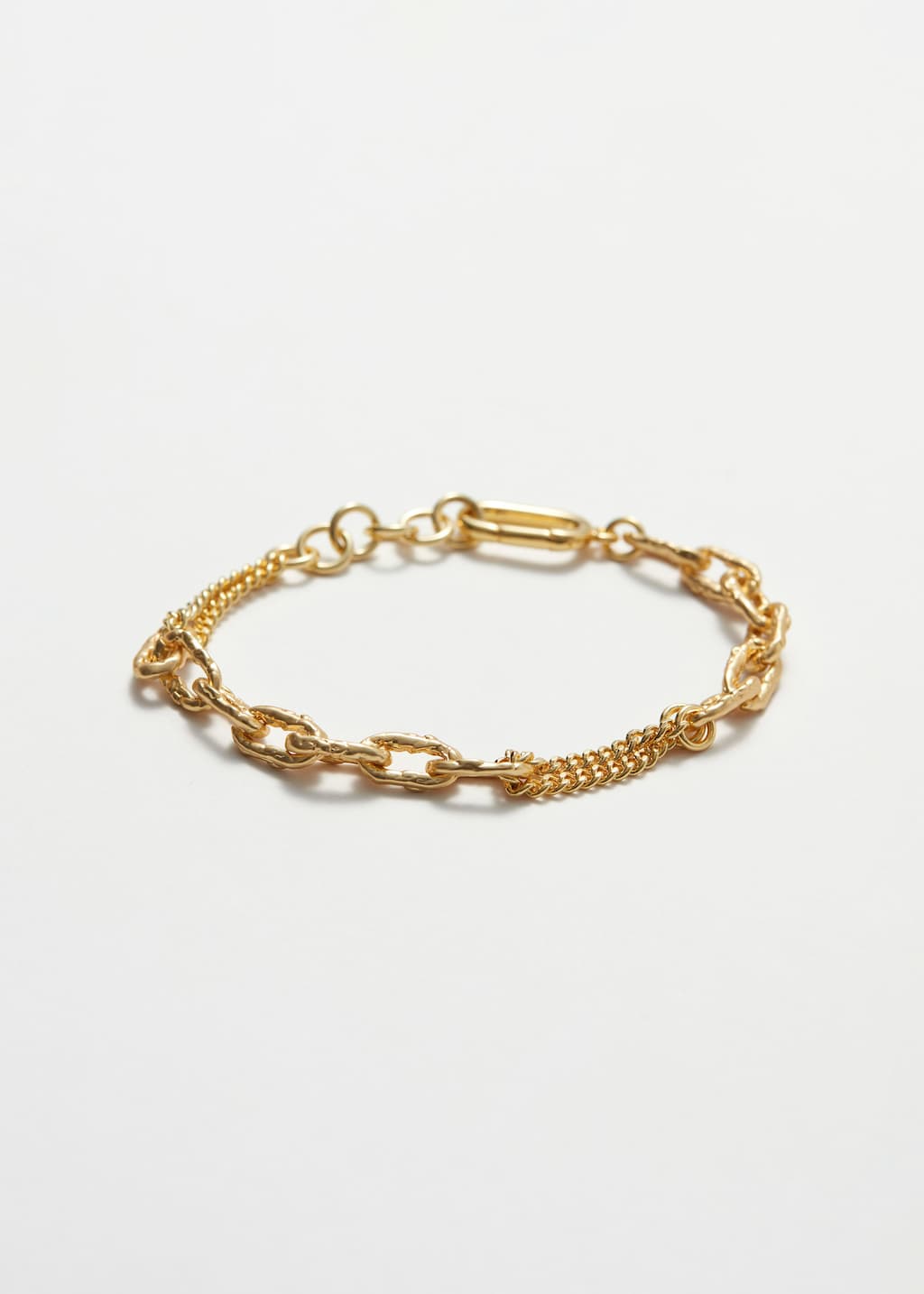 Image of Bracciale con maglie massicce e scolpite