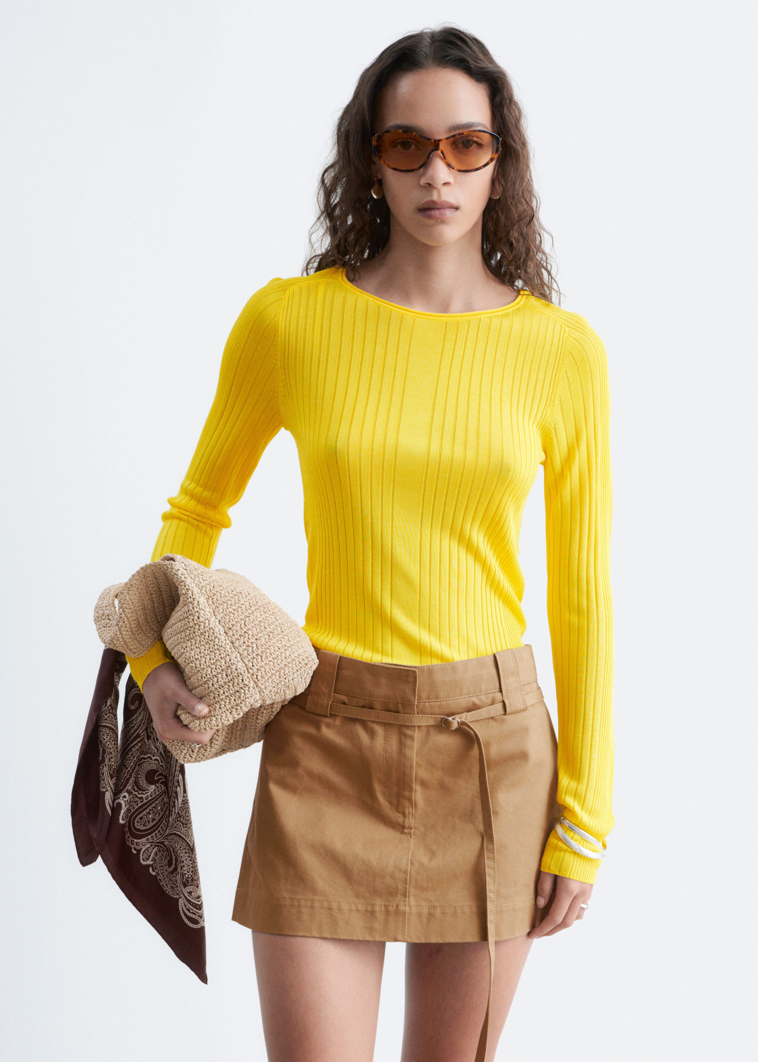 Ribbed Top - Yellow - Lookbook