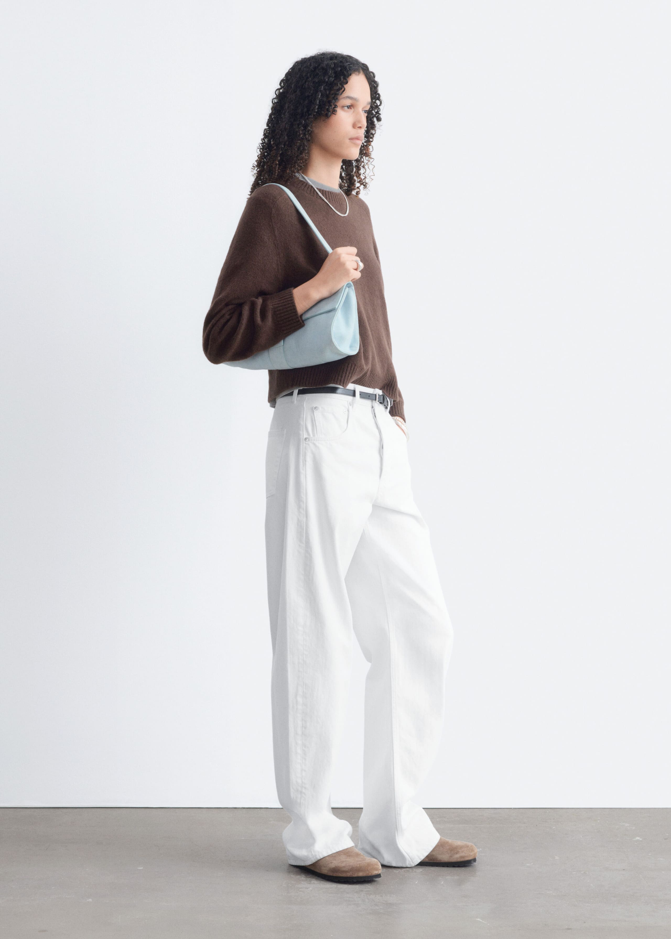 Gestrickter Pullover - Dunkelbraun - Lookbook