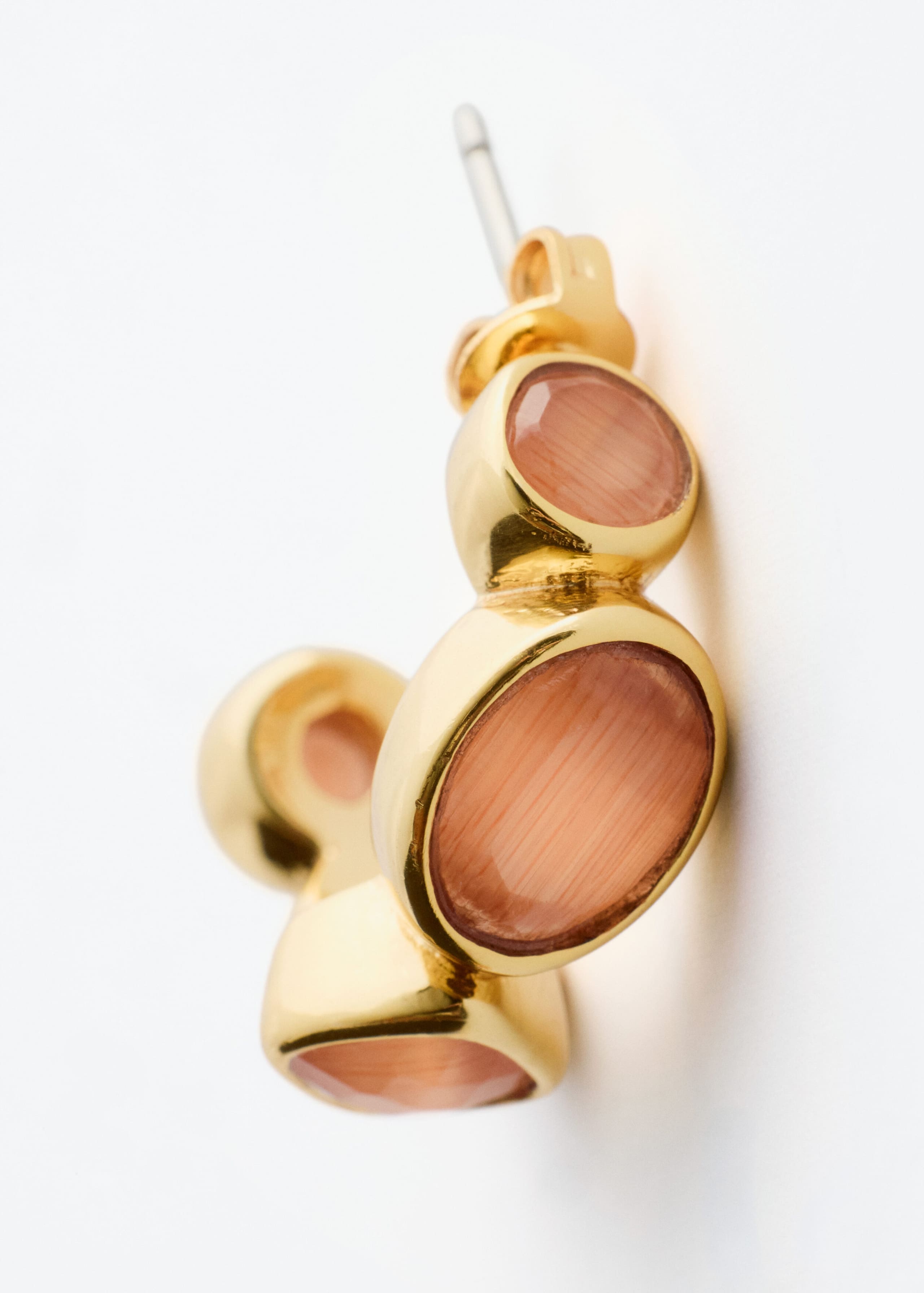 Crystal Hoop Earrings - Gold/Orange - Still Life