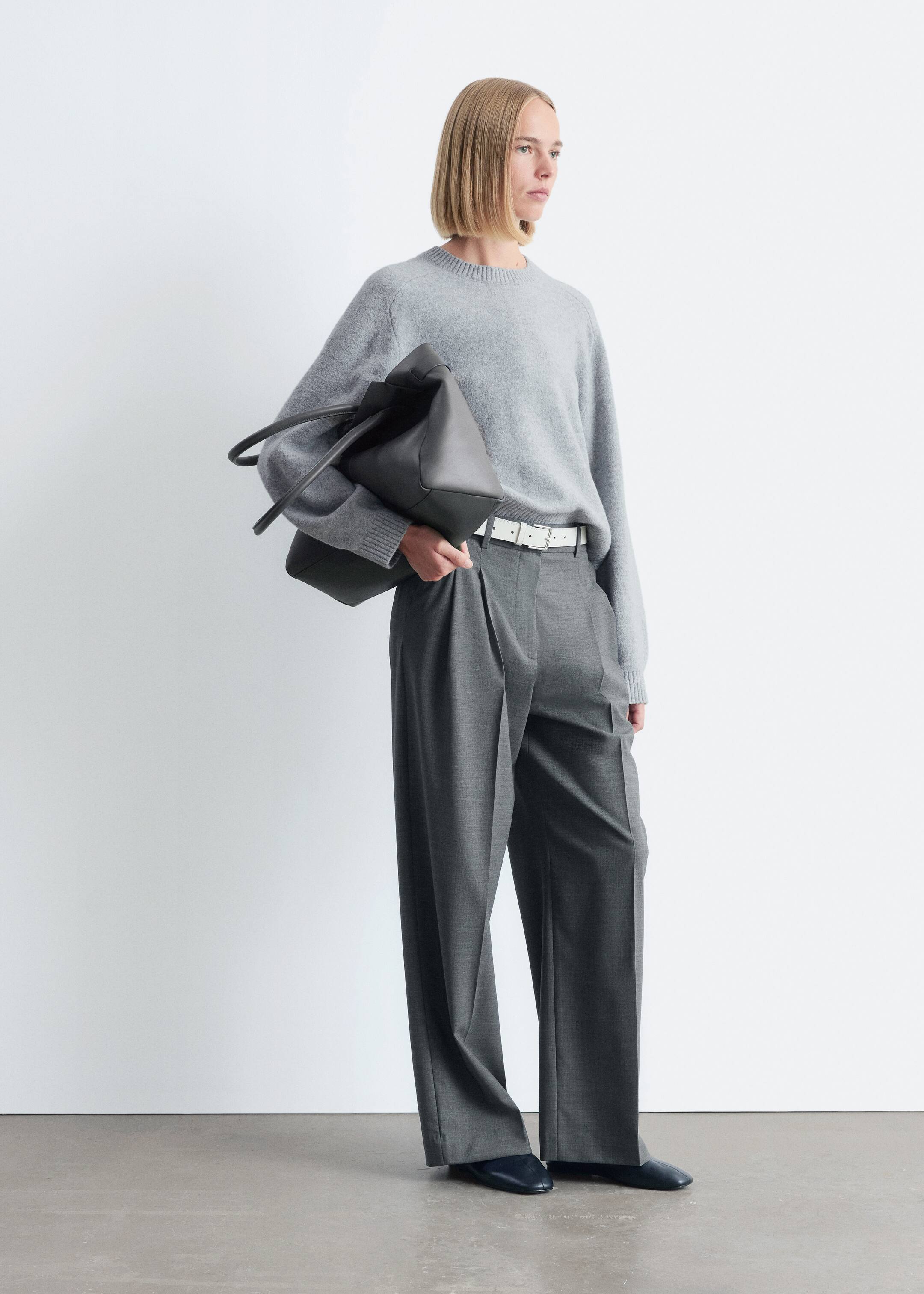 Ver imagem maior: Camisola de malha - Cinzento claro - SENHORA | H&M PT 4