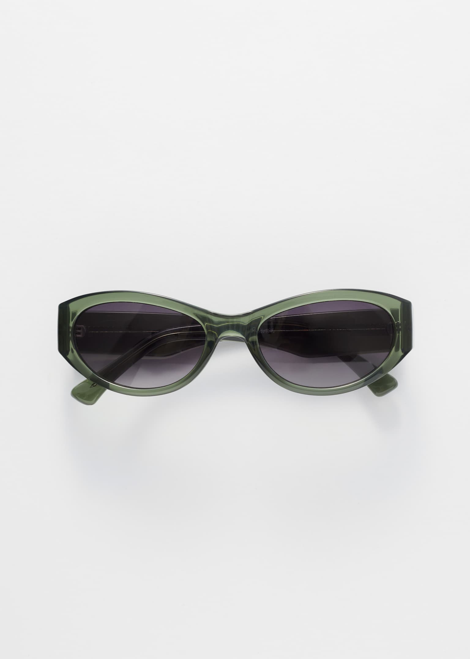 Ochelari de soare ovali Cat-Eye - Verde/Burgundy